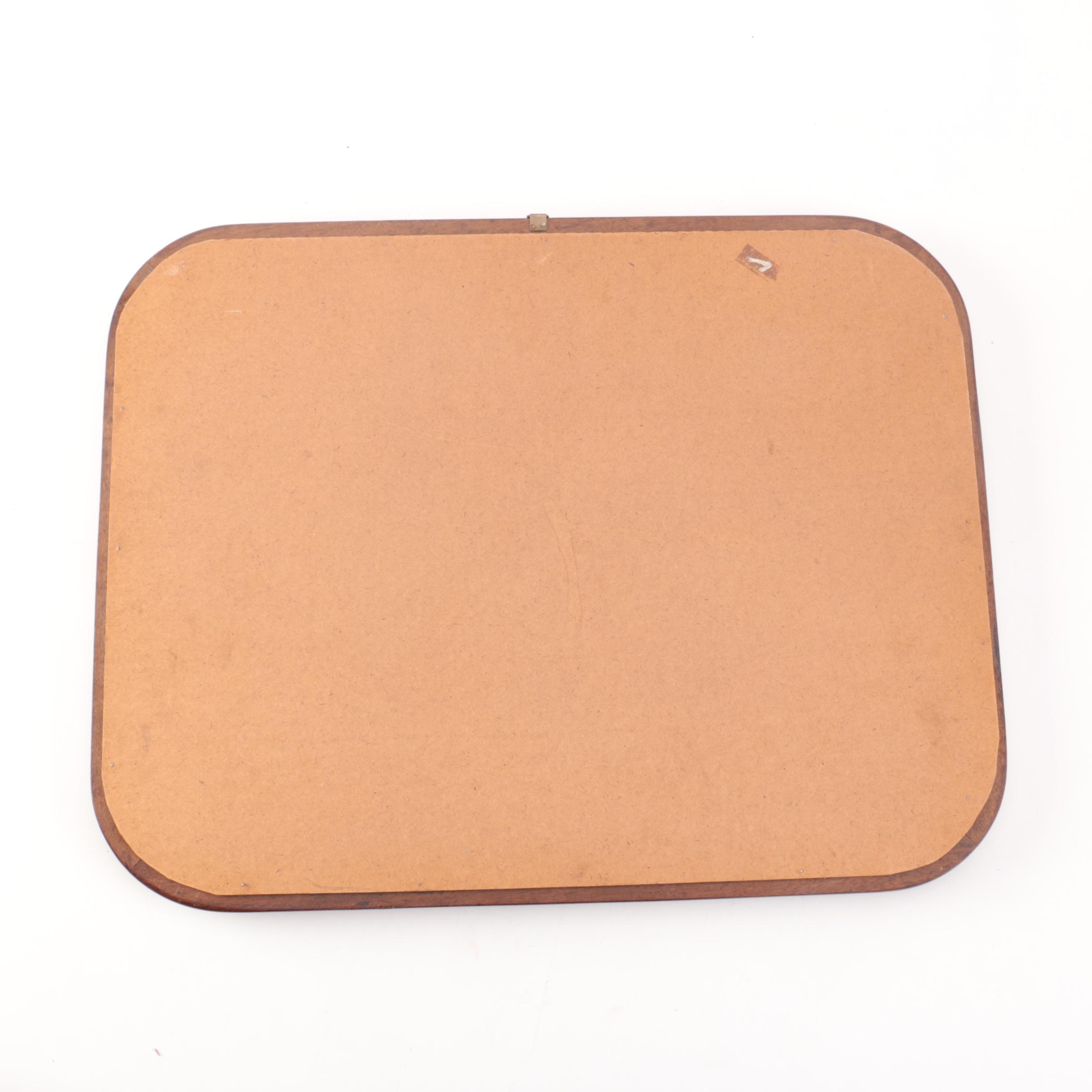 Two Wood Framed Butterfly Wing Trays and Framed Art Piece