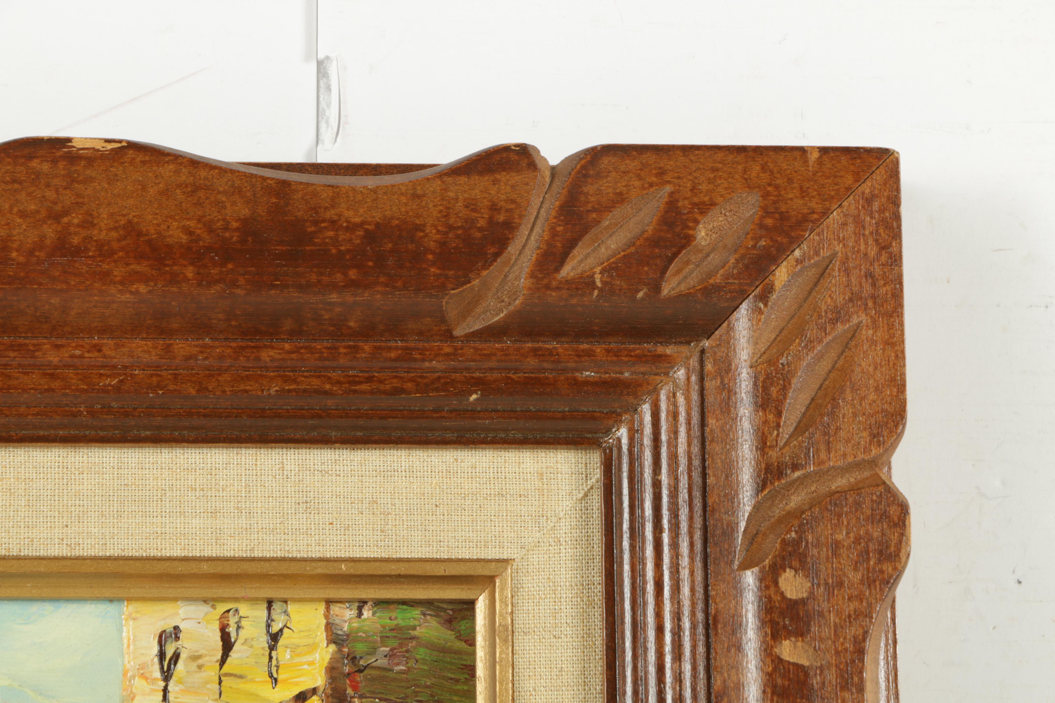 Oil Painting on Masonite of a Street Scene