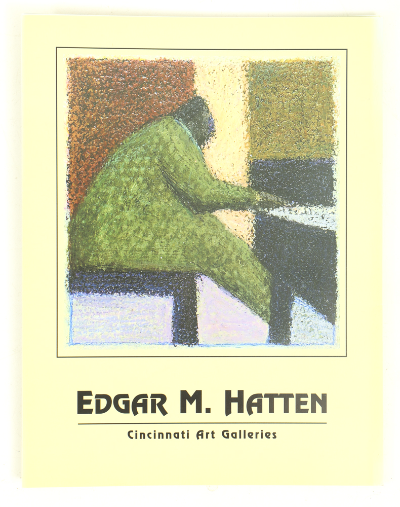 Edgar Hatten Oil Painting on Wood Board "Seated Man"