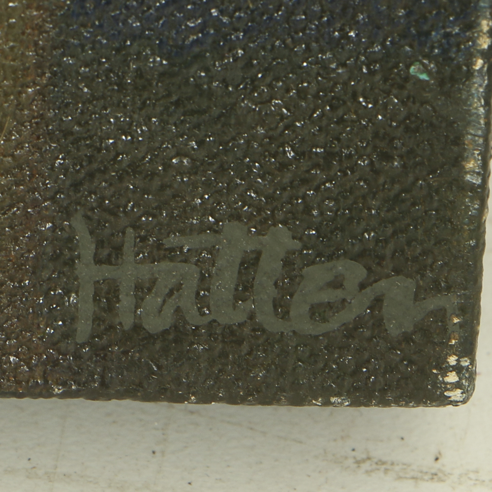 Edgar Hatten Oil Painting on Canvas of Seated Nude Figures