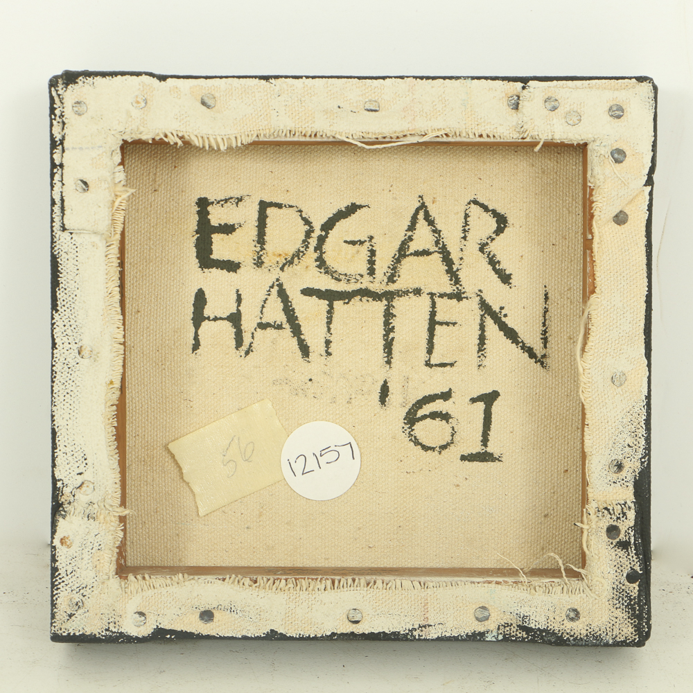 Edgar Hatten Oil Painting on Canvas of Seated Nude Figures