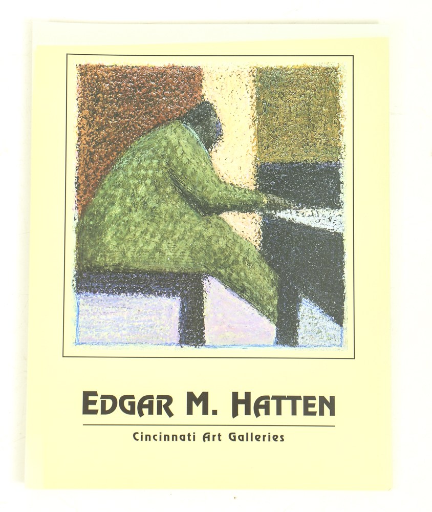 Edgar Hatten Oil Painting on Canvas of Seated Nude Figures