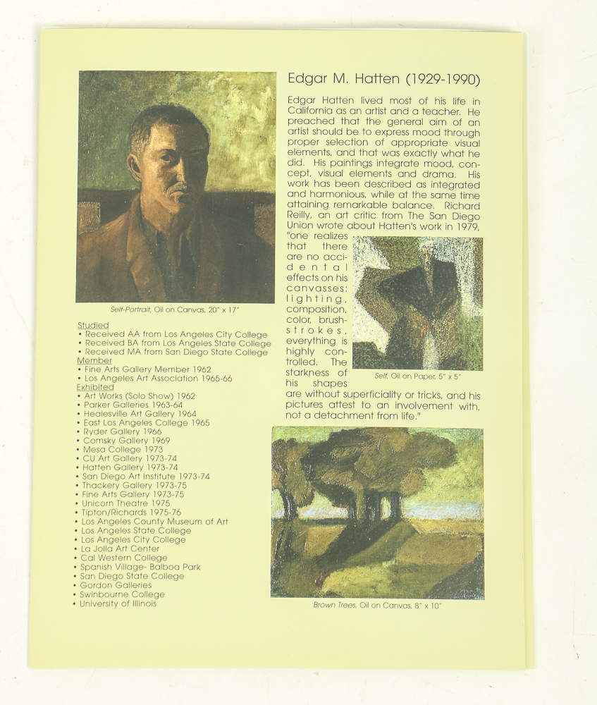 Edgar Hatten Oil Painting on Canvas of Seated Nude Figures