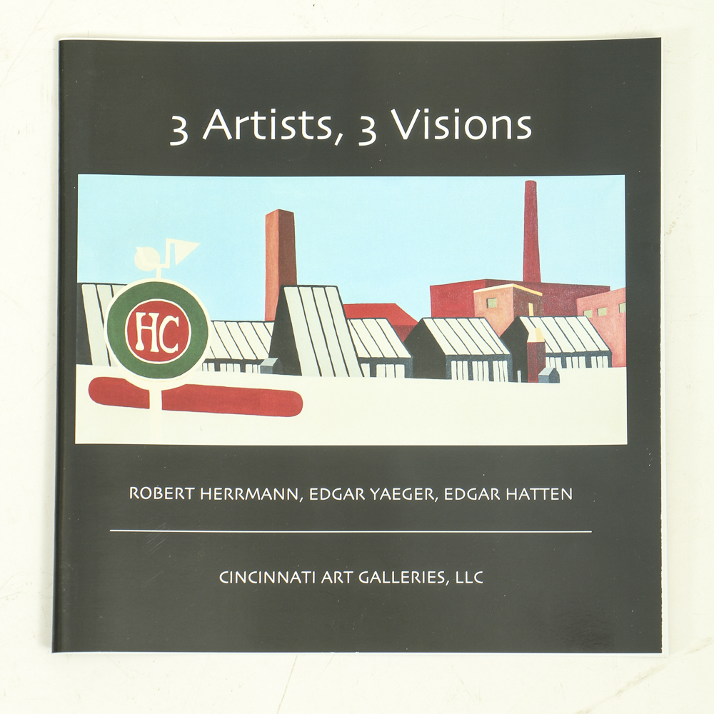 Edgar Hatten Oil Painting on Canvas of Seated Nude Figures