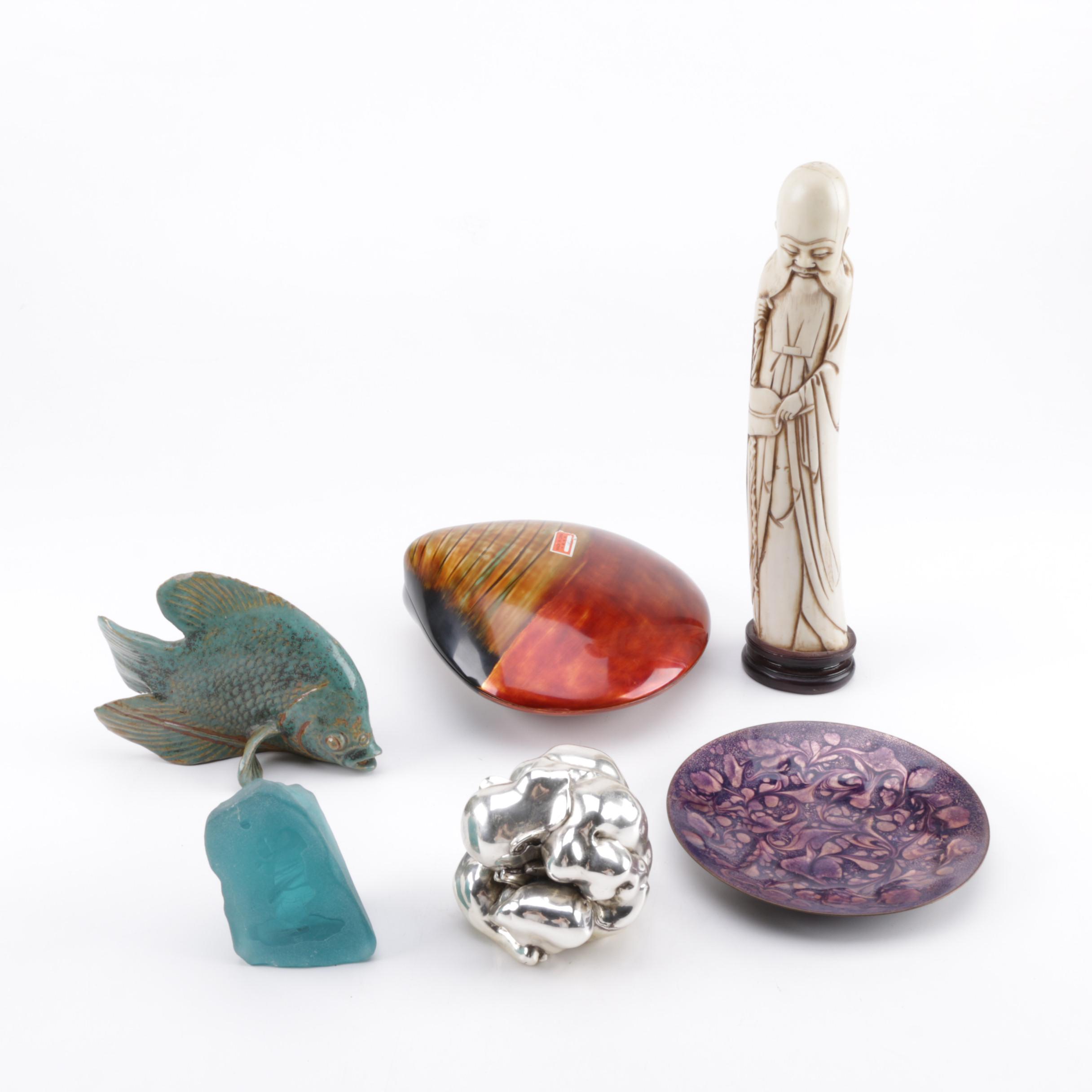 Signed Artists Sculpture with Other Home Decor