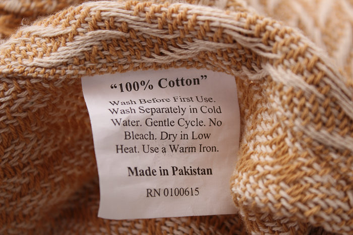 Mid Century Modern Stained Walnut Queen Size Bed Frame and Bedding