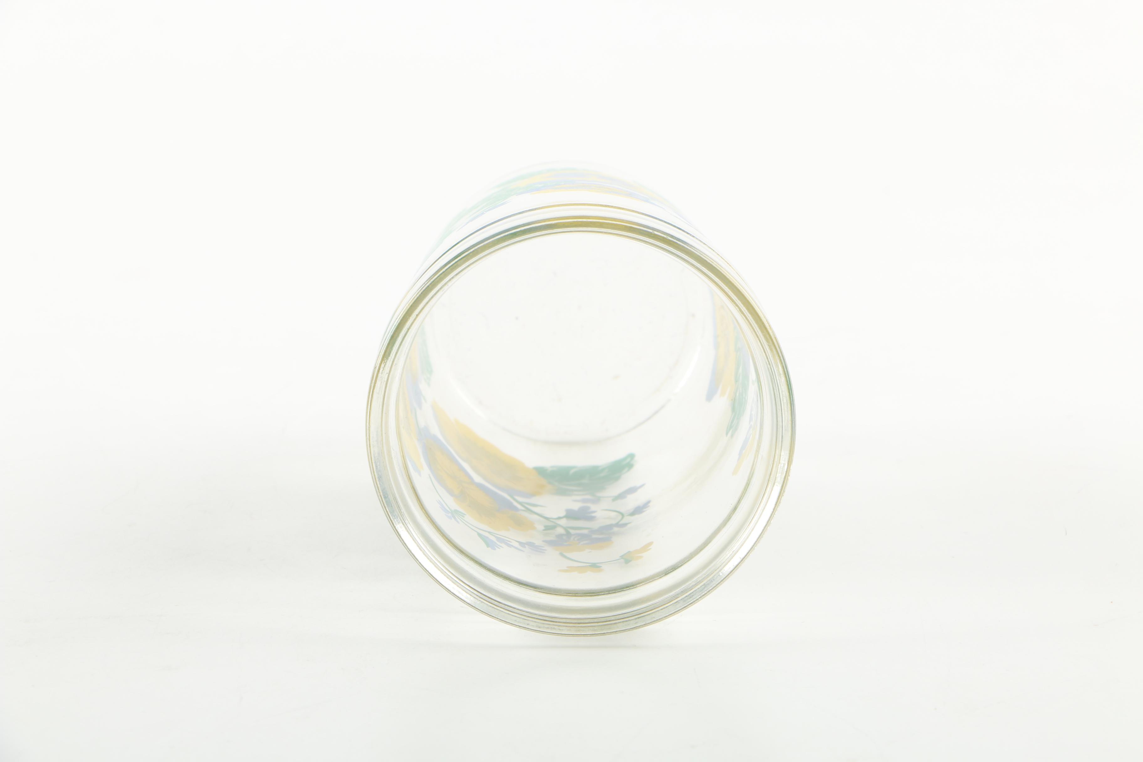 Vintage Anchor Hocking Pansy Drinking Glasses