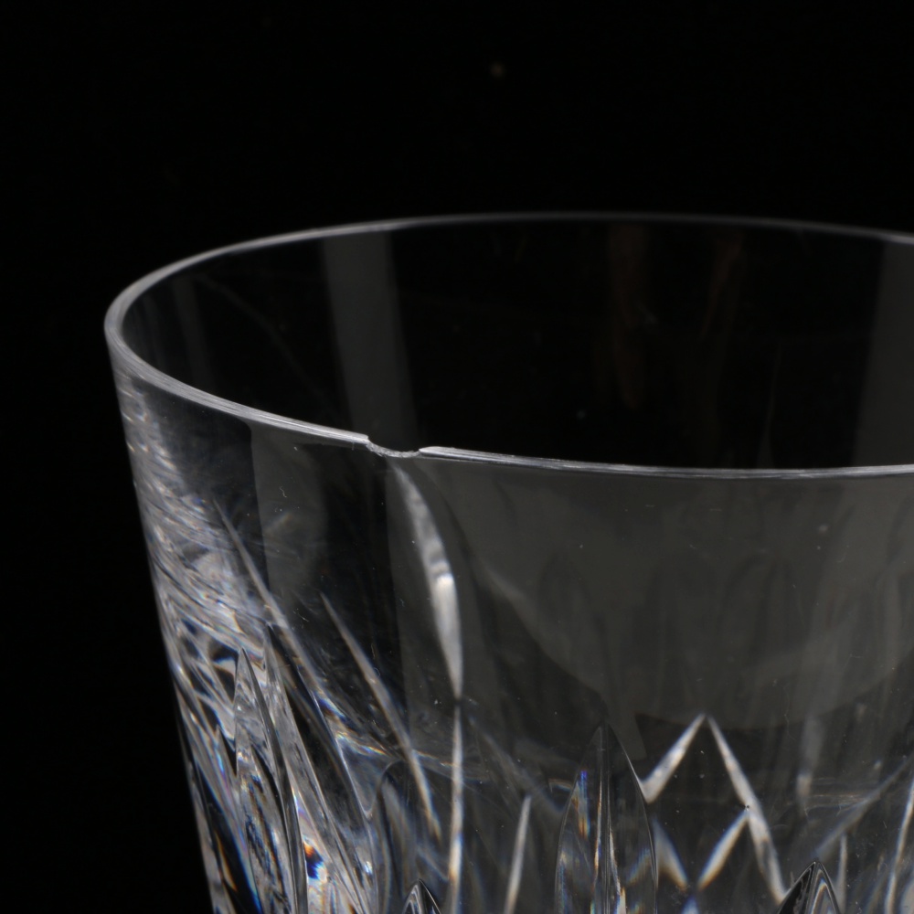 Ten Waterford  Crystal "Lismore" Claret Wine Goblets