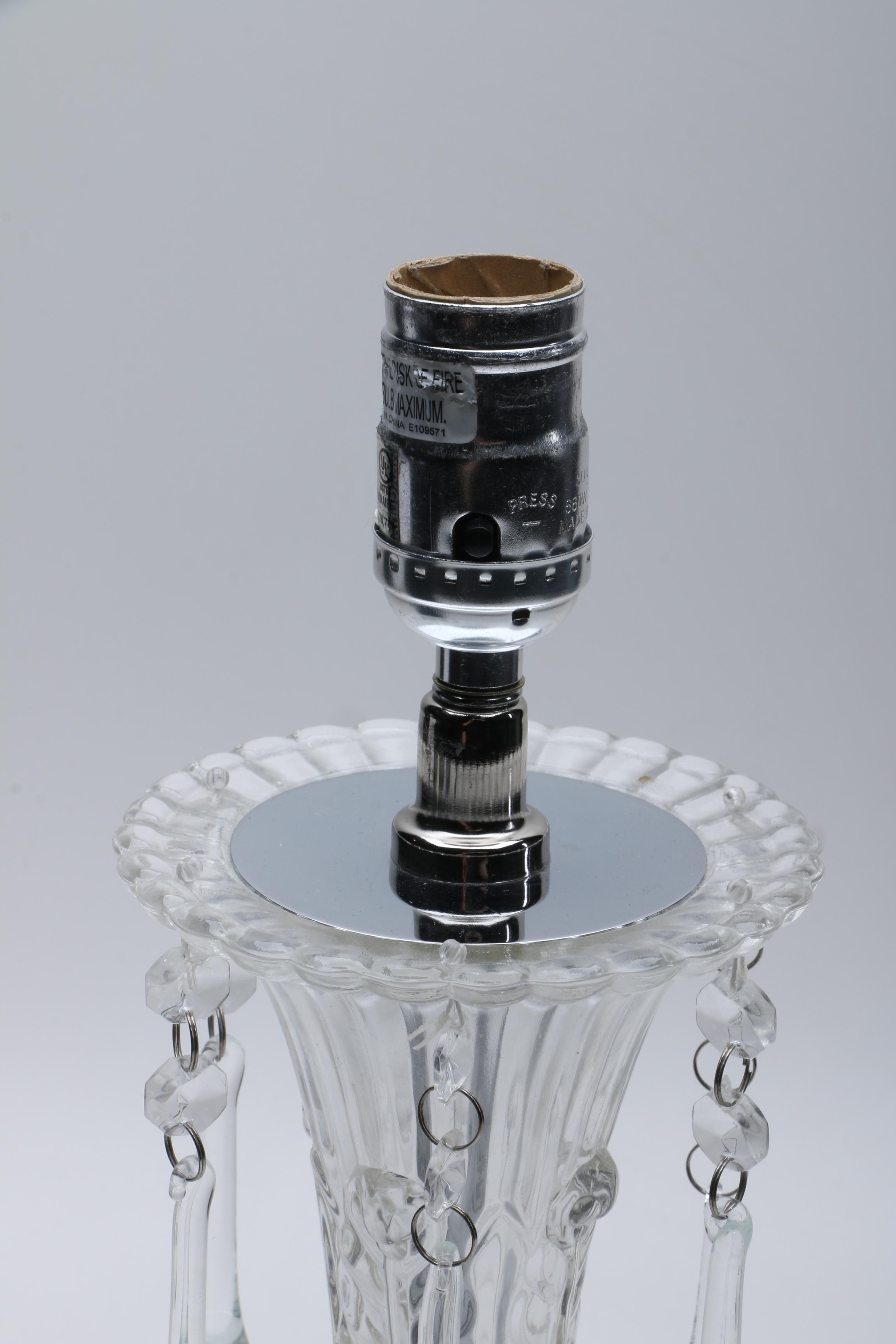 Glass Candlestick Table Lamp