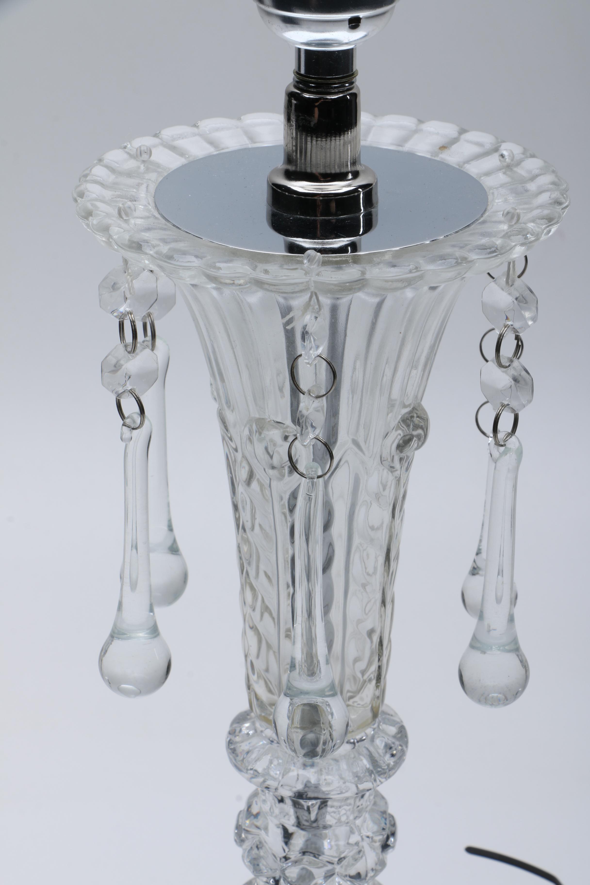 Glass Candlestick Table Lamp