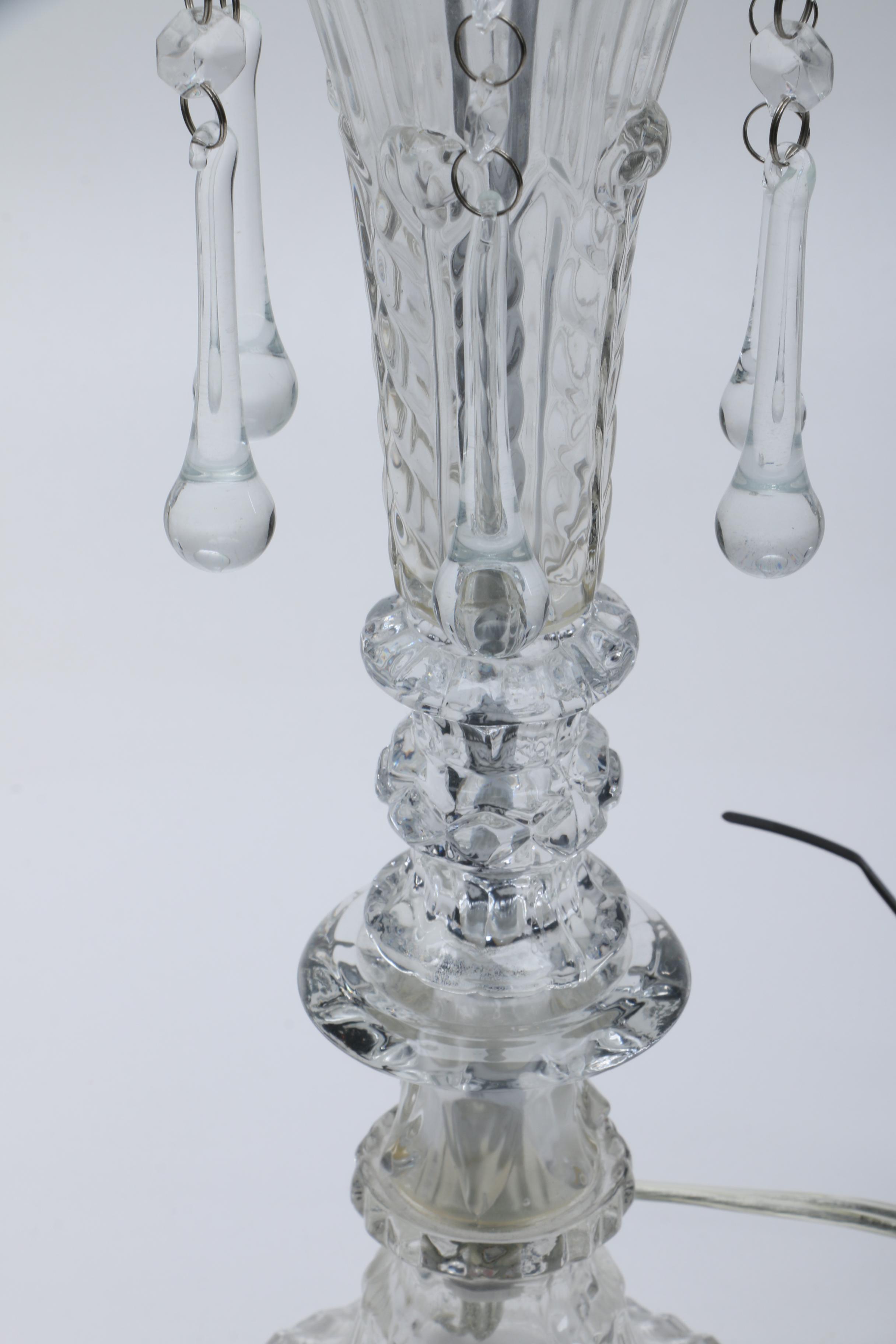 Glass Candlestick Table Lamp