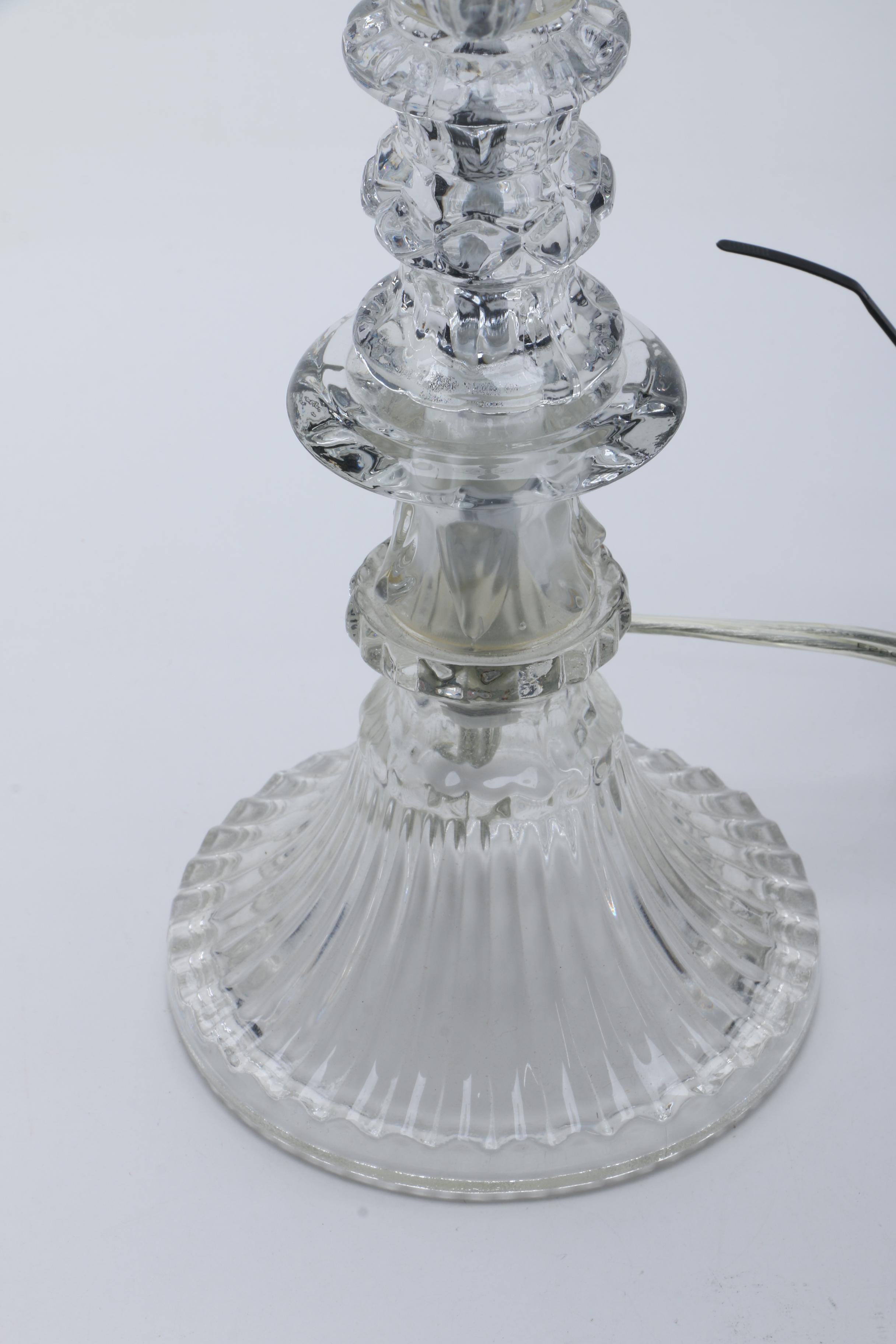 Glass Candlestick Table Lamp