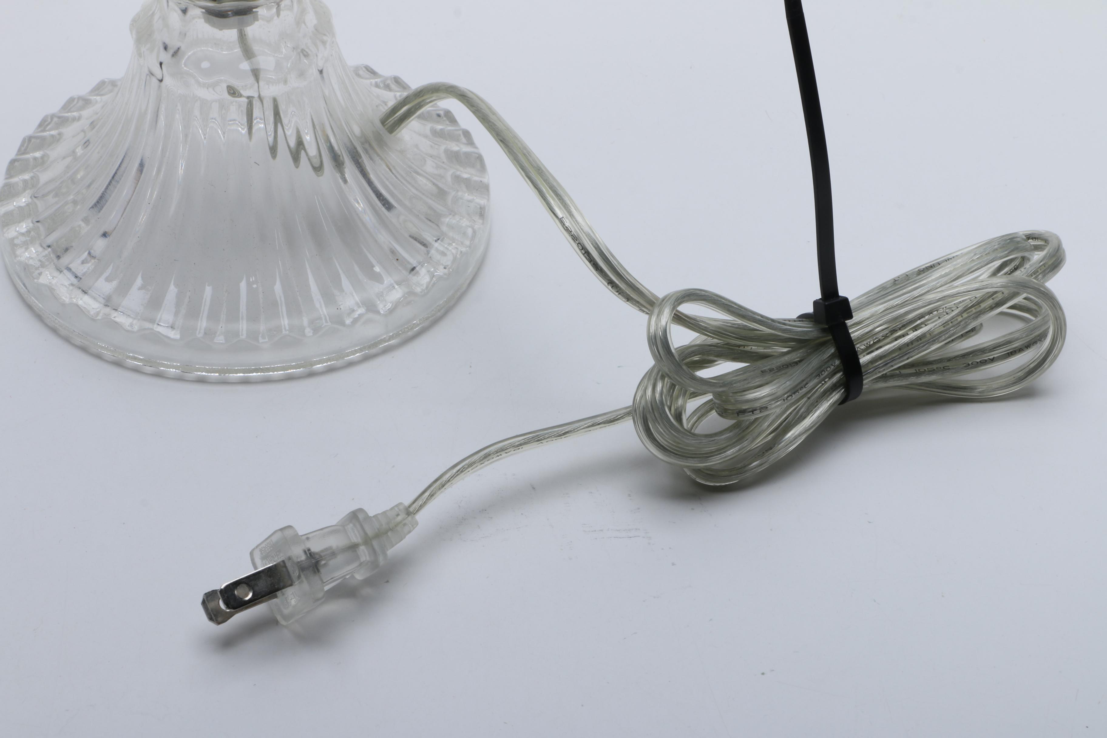 Glass Candlestick Table Lamp