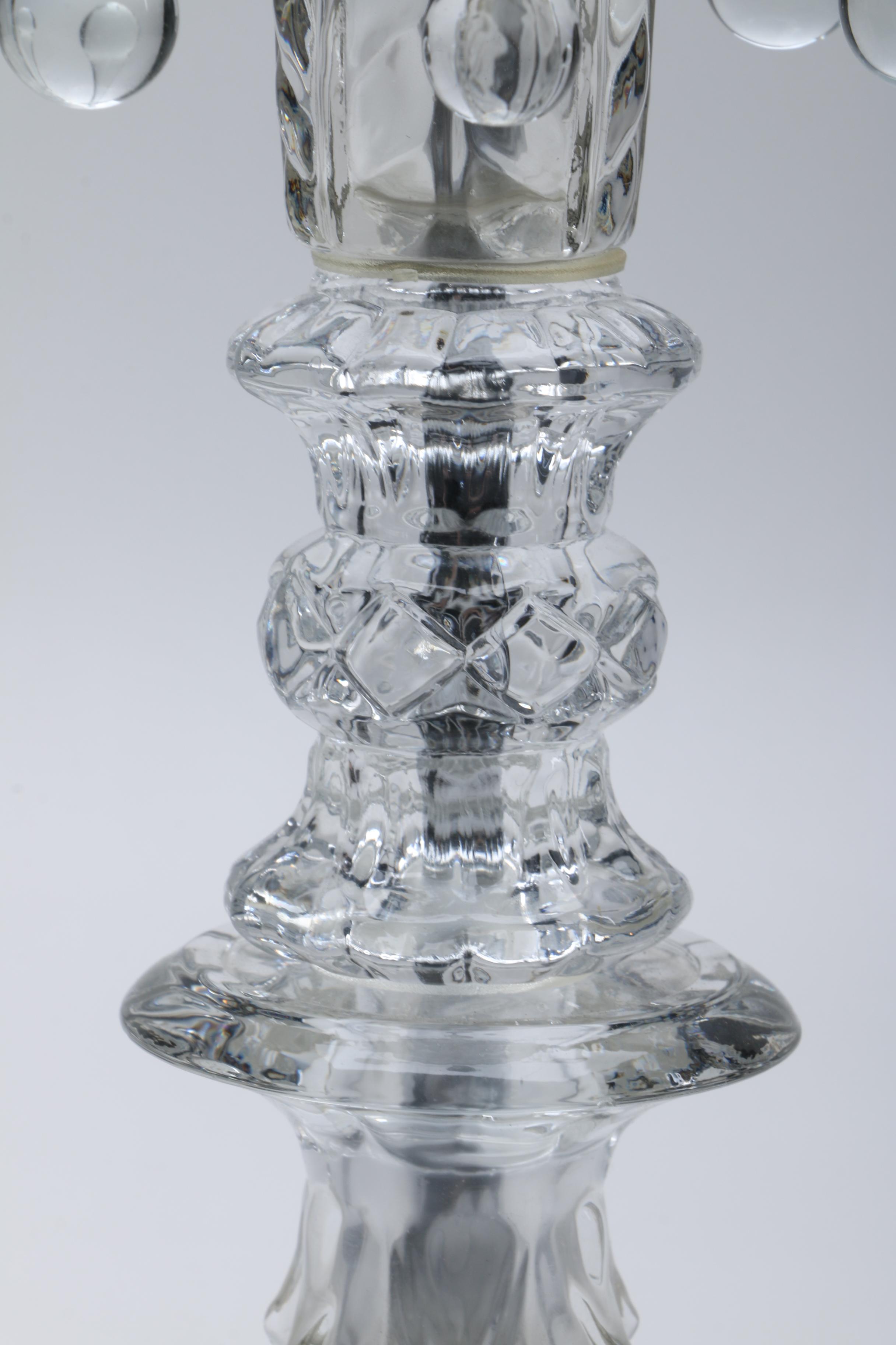 Glass Candlestick Table Lamp