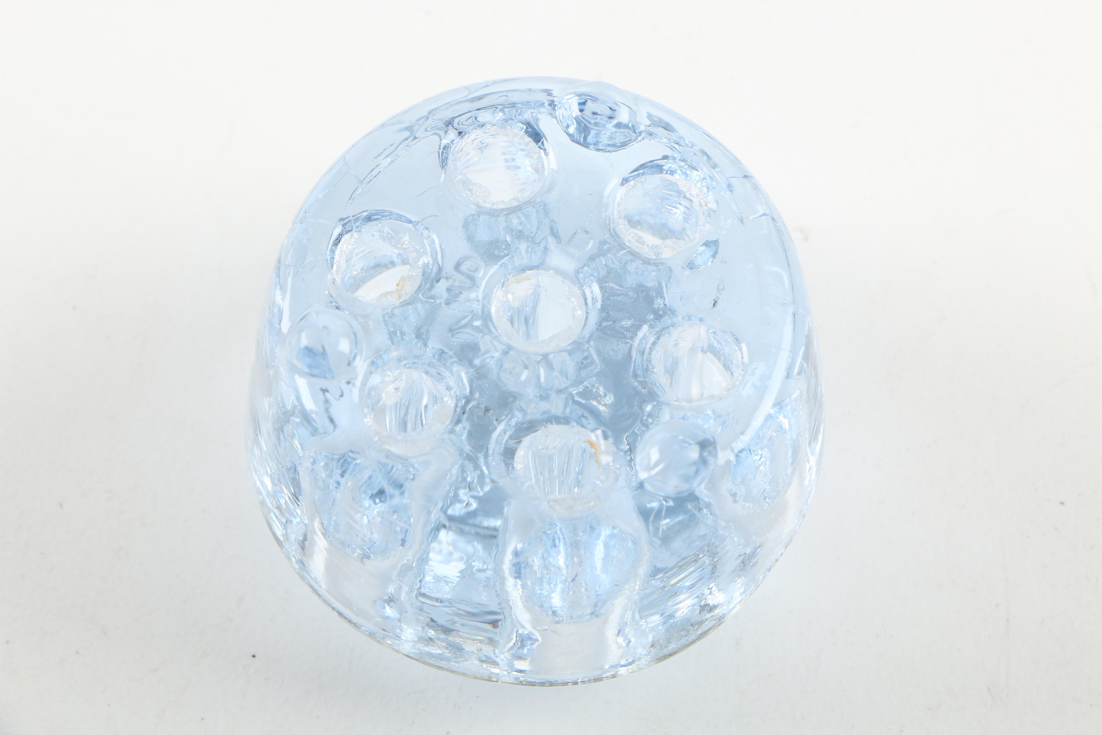 Depression Glass Vase and Flower Frog