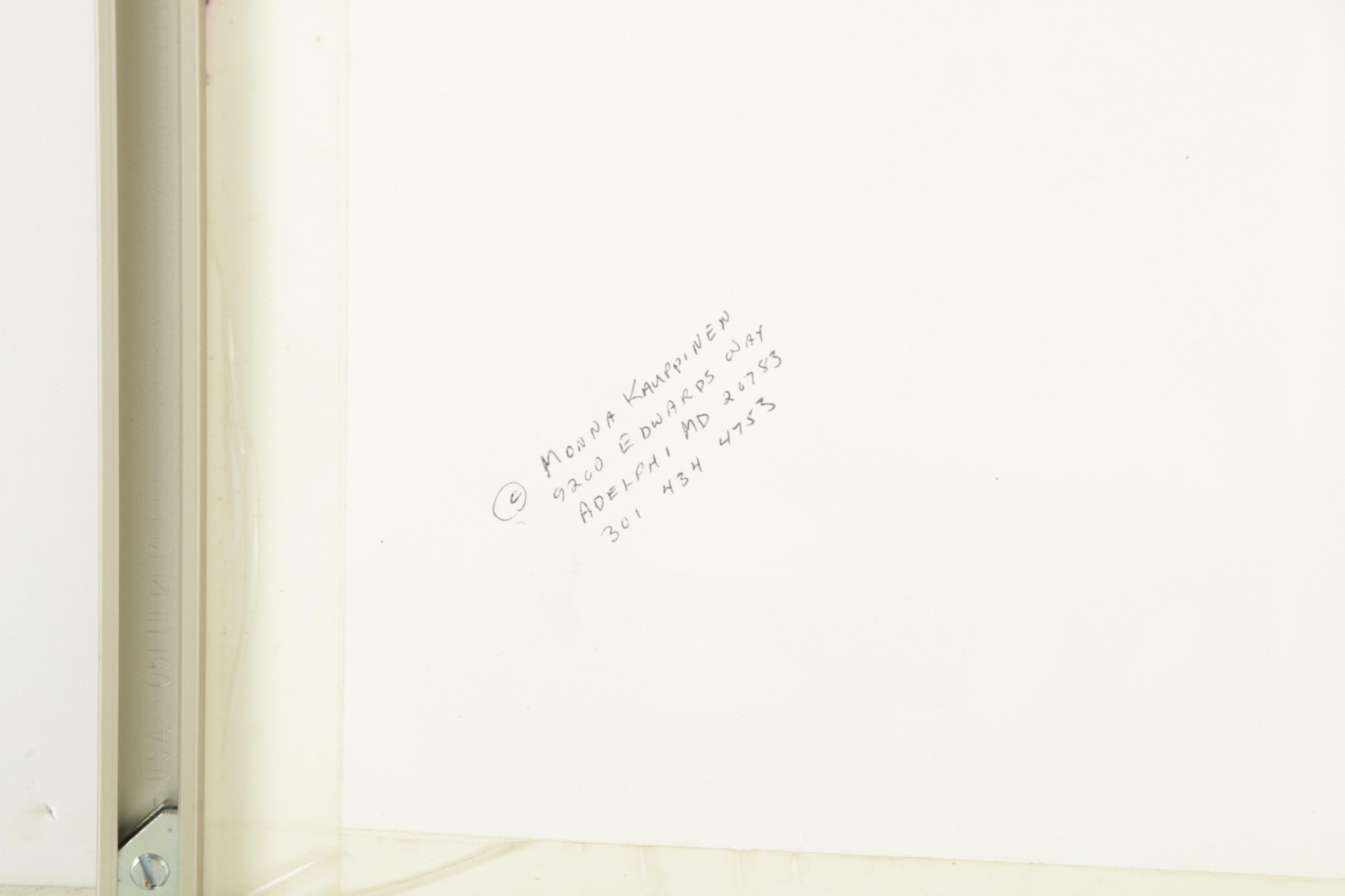 Monna Kauppinen Pastel Drawing on Paper of Cherry Blossom Branch