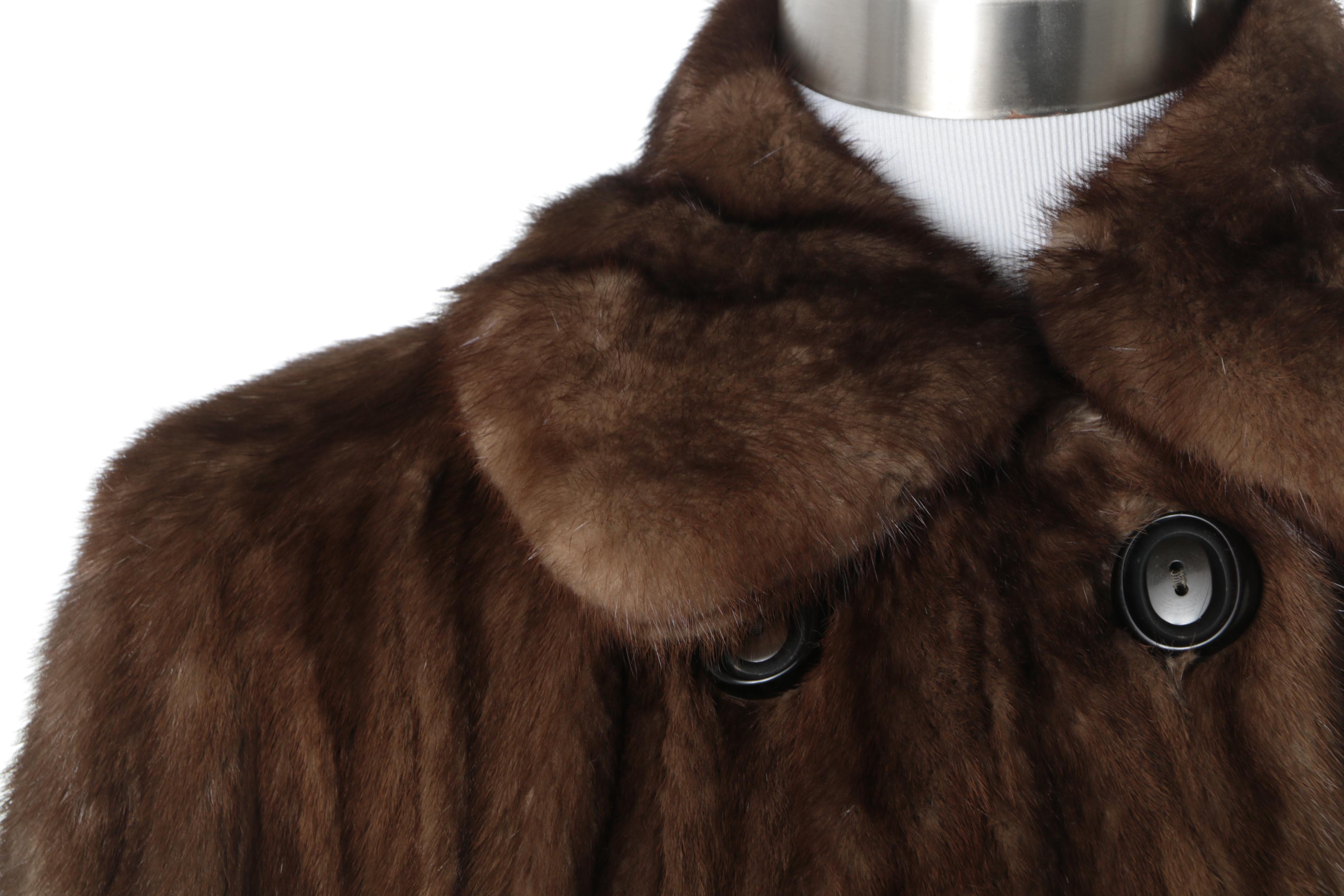 Circa 1960s Christian Dior Mink Fur Coat