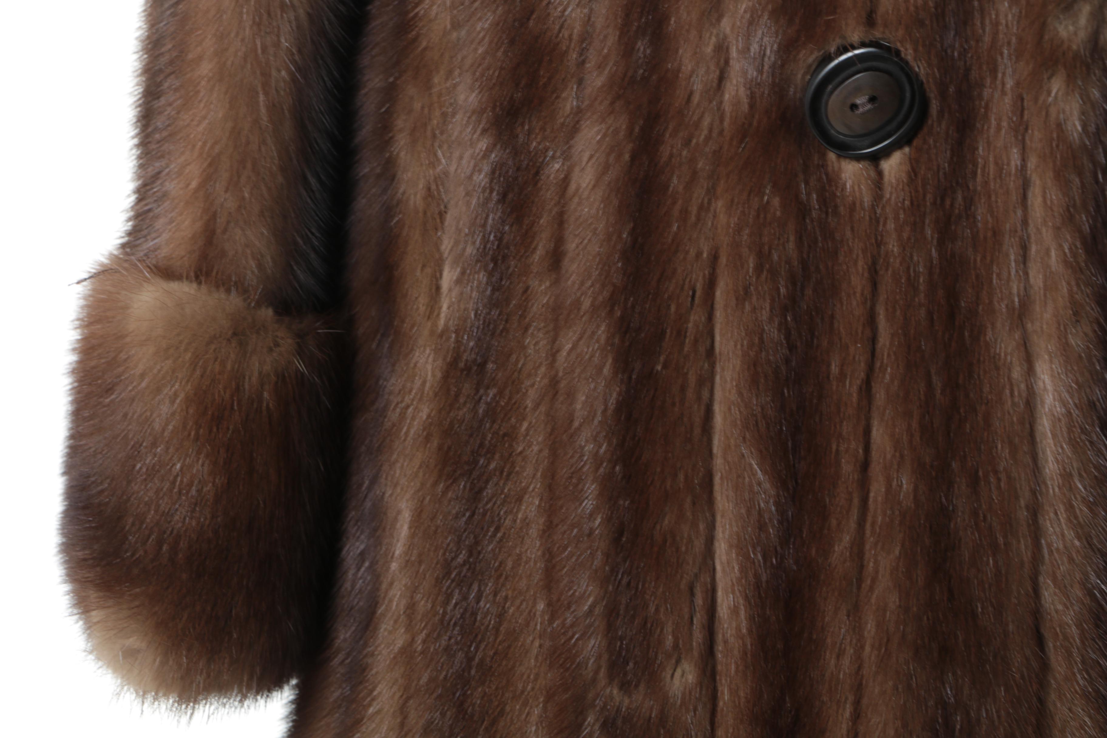 Circa 1960s Christian Dior Mink Fur Coat