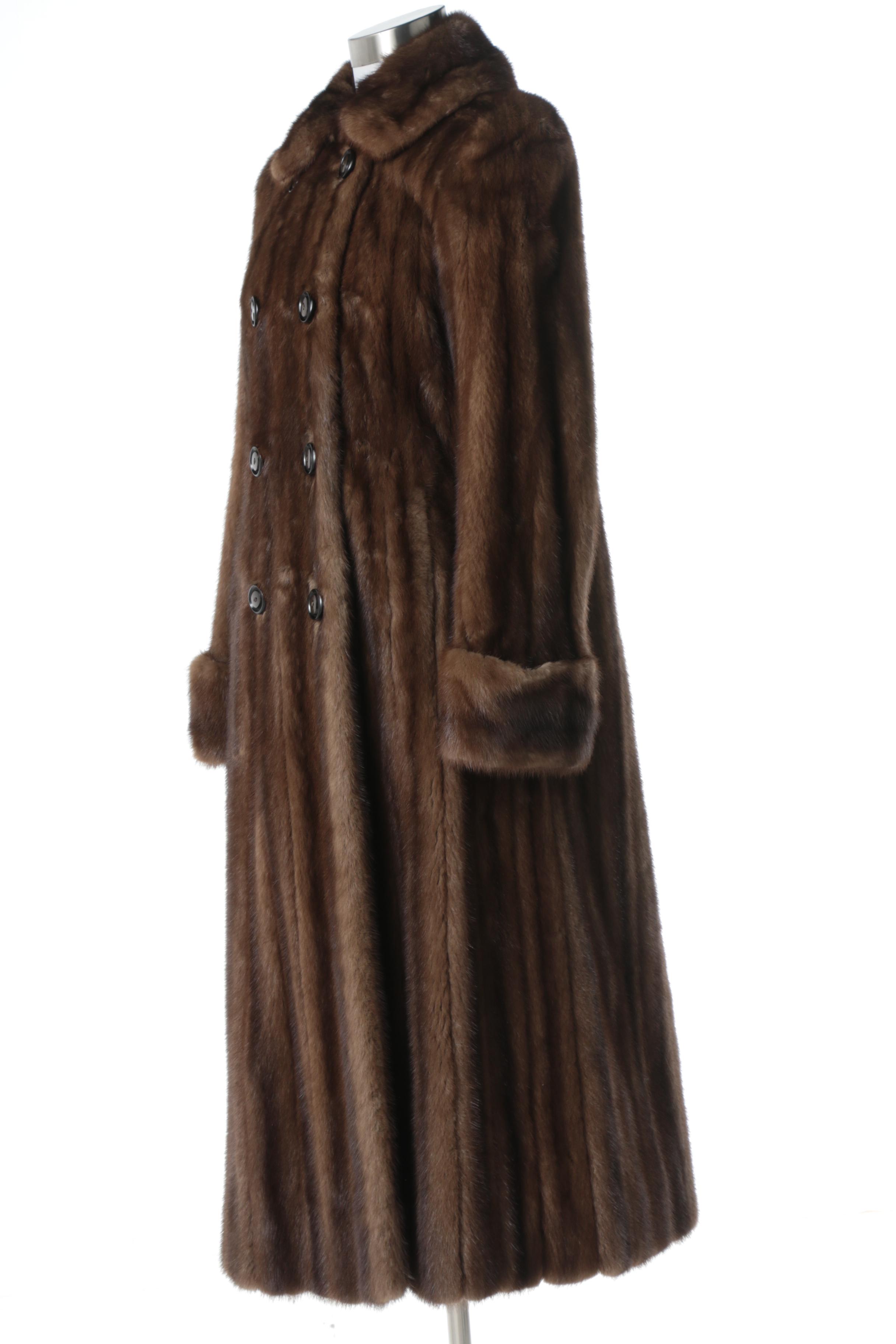 Circa 1960s Christian Dior Mink Fur Coat