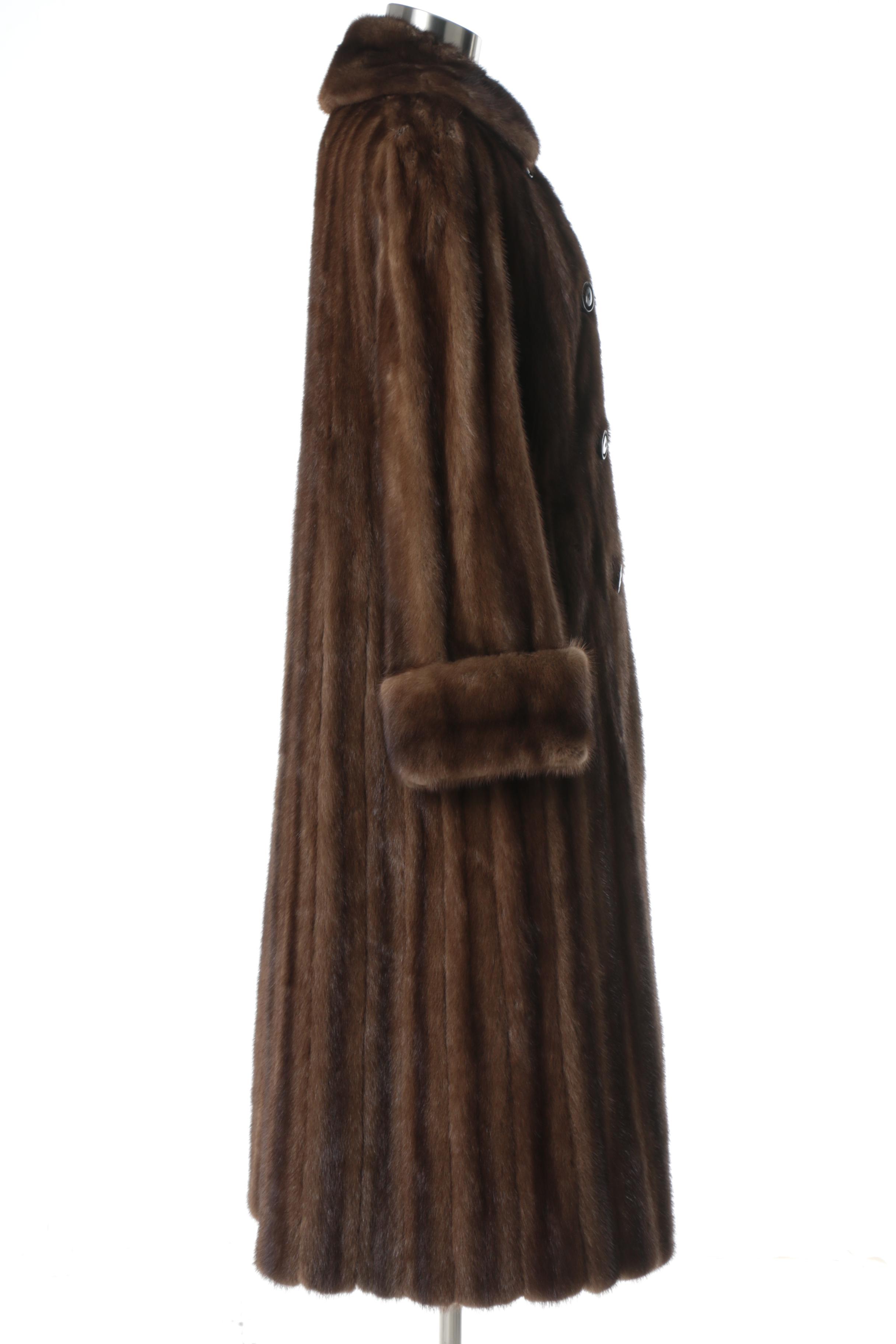 Circa 1960s Christian Dior Mink Fur Coat