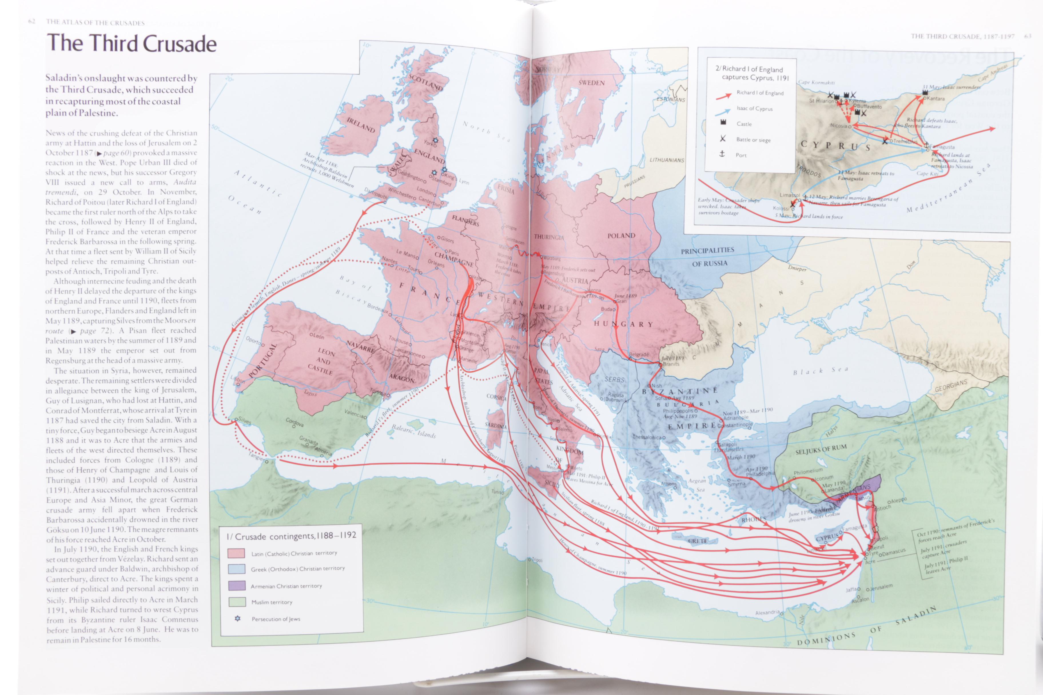 1991 "The Atlas of the Crusades" and 1984 "The Horizon Book of the Middles Ages"