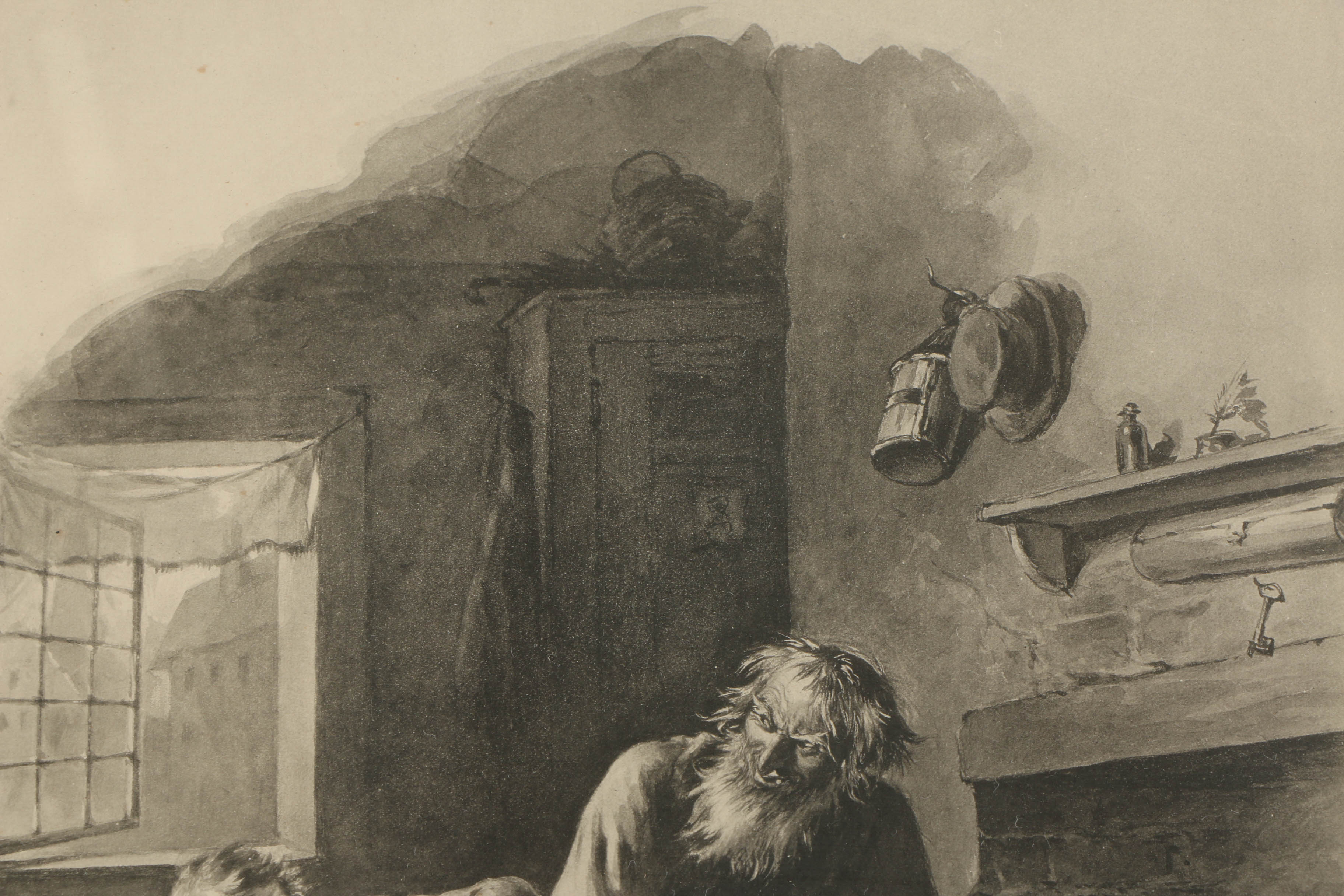 1888 Felix Octavious Carr Darley Photogravure "Oliver Twist and Fagan"