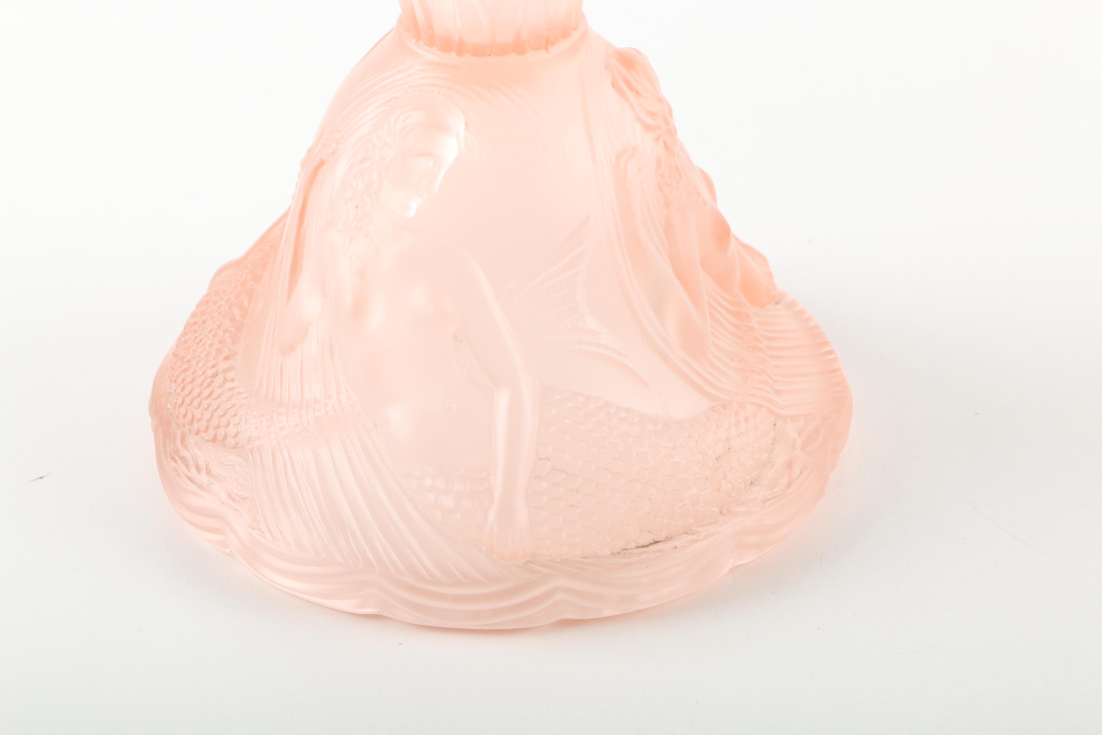 Pink Glass Bowl with Stand After Walther