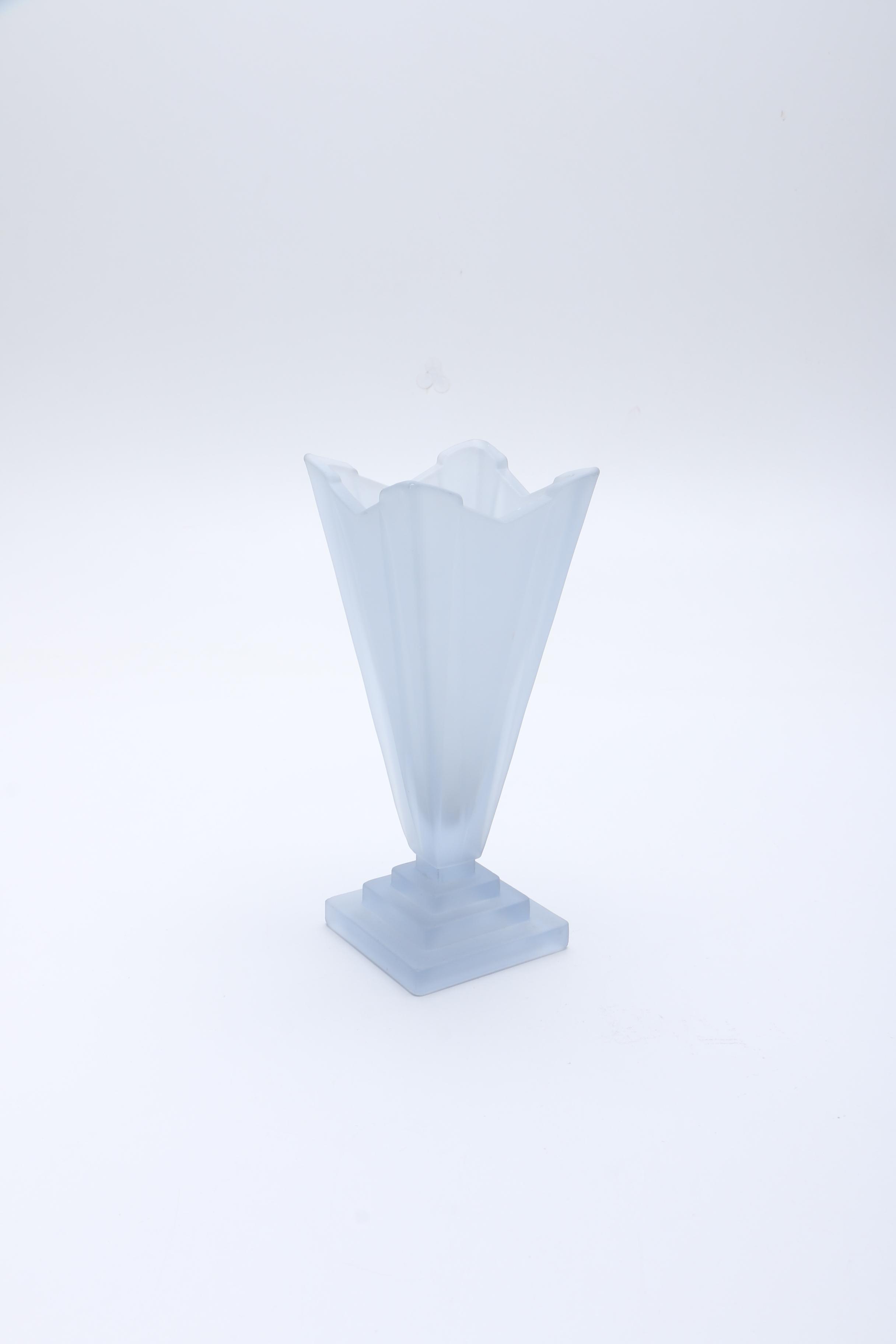 Art Deco Style Opaque Glass Vase