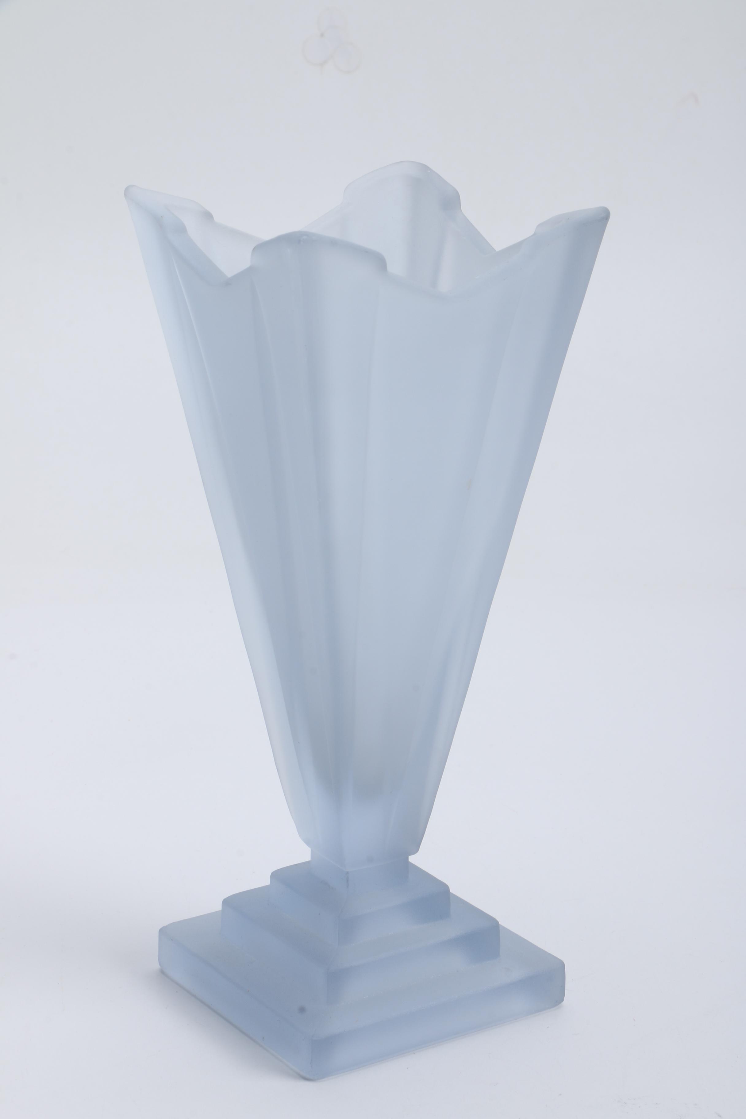 Art Deco Style Opaque Glass Vase