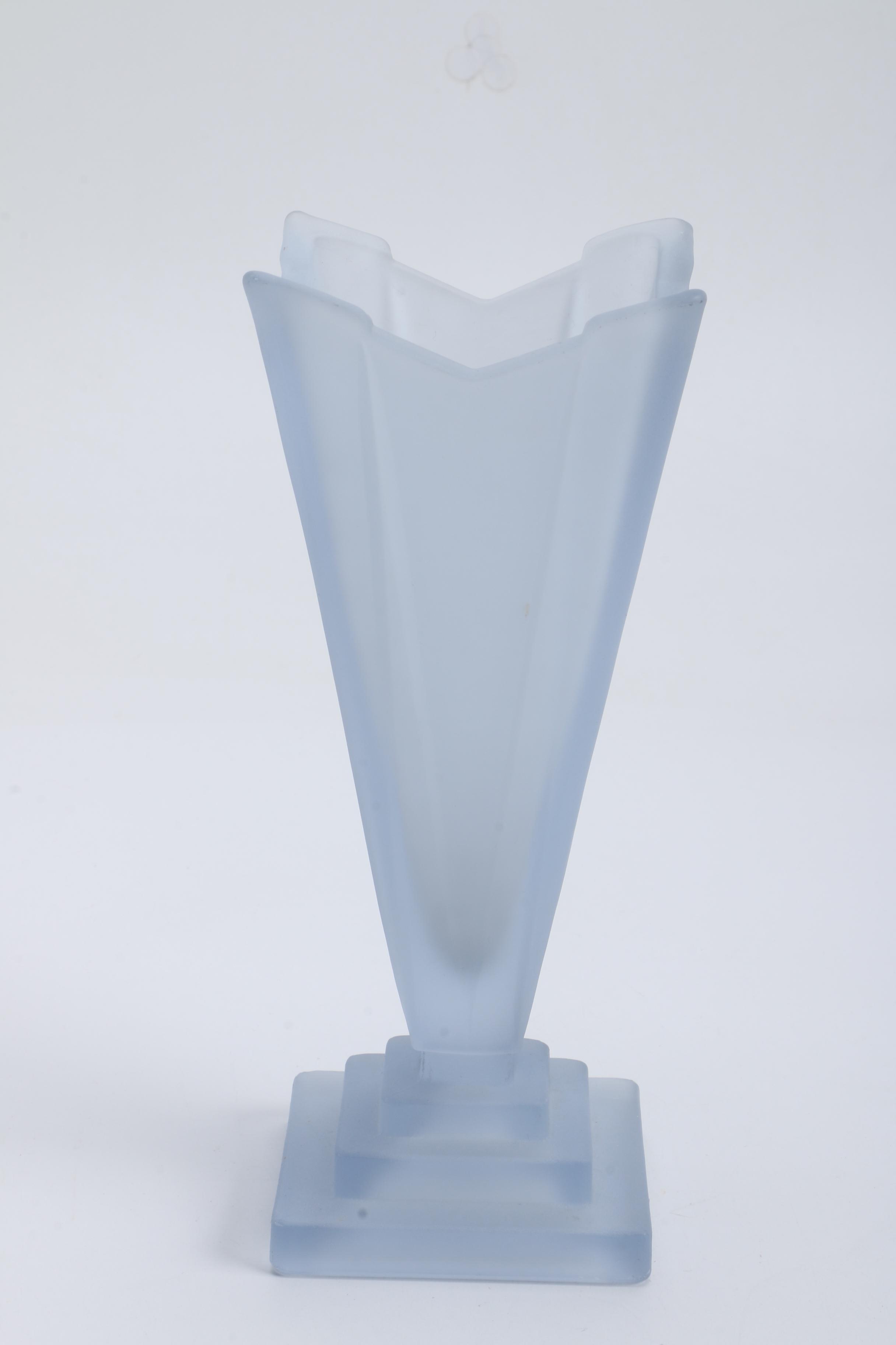 Art Deco Style Opaque Glass Vase