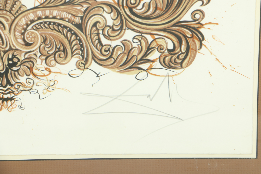 Salvador Dali Signed Artist's Proof Lithograph "The World of Currier & Ives"