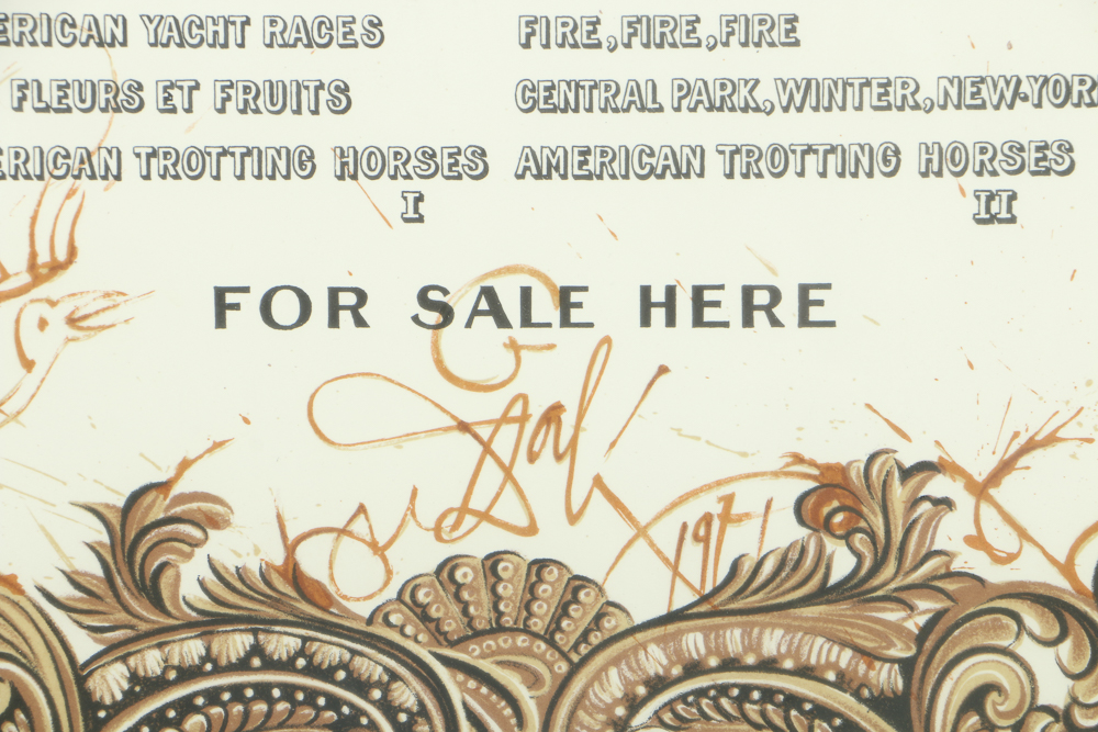 Salvador Dali Signed Artist's Proof Lithograph "The World of Currier & Ives"