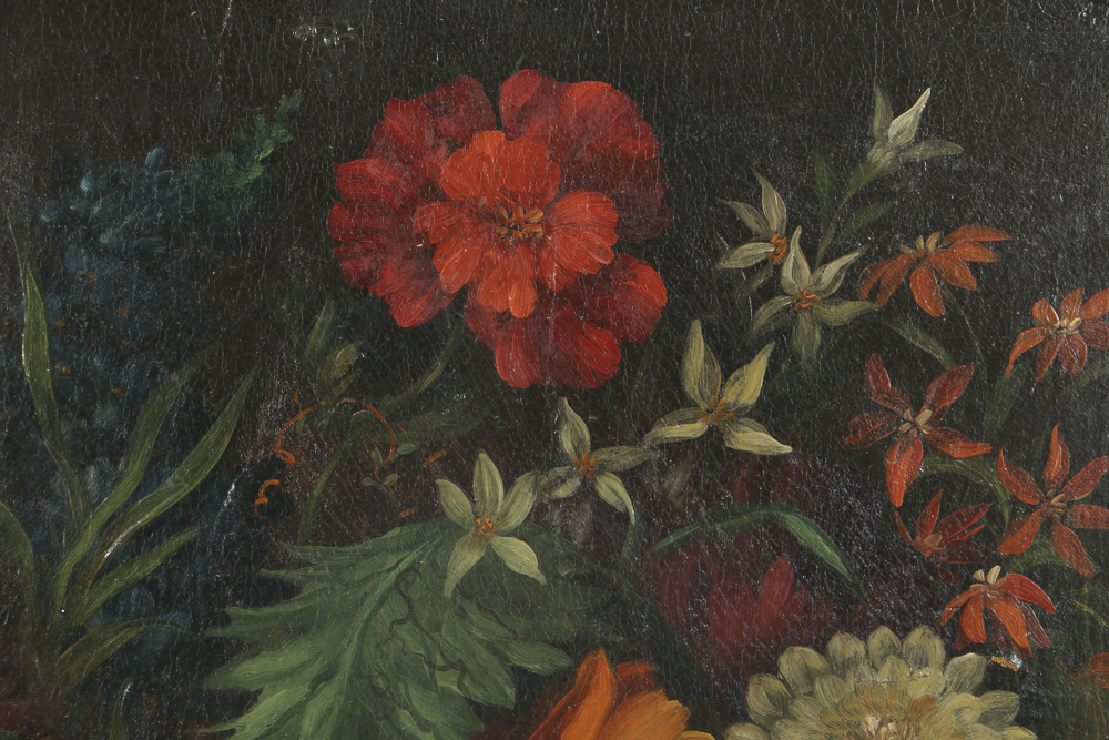 Continental School Oil Painting on Canvas After Jan van Os Floral Still Life