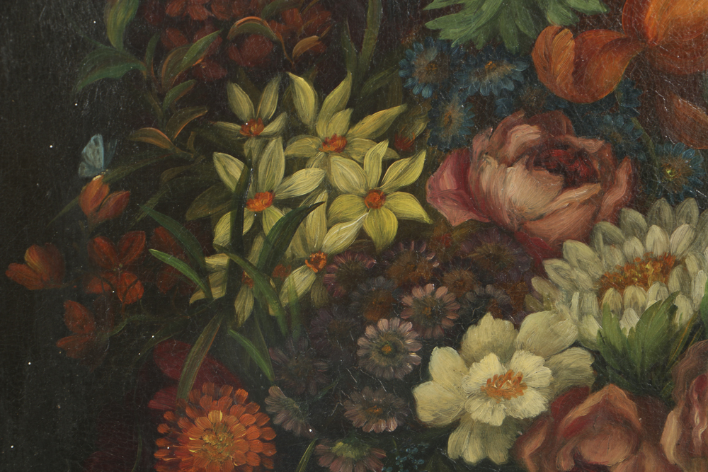 Continental School Oil Painting on Canvas After Jan van Os Floral Still Life