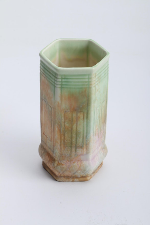 Beswick Ware Ceramic Hexagonal Vase