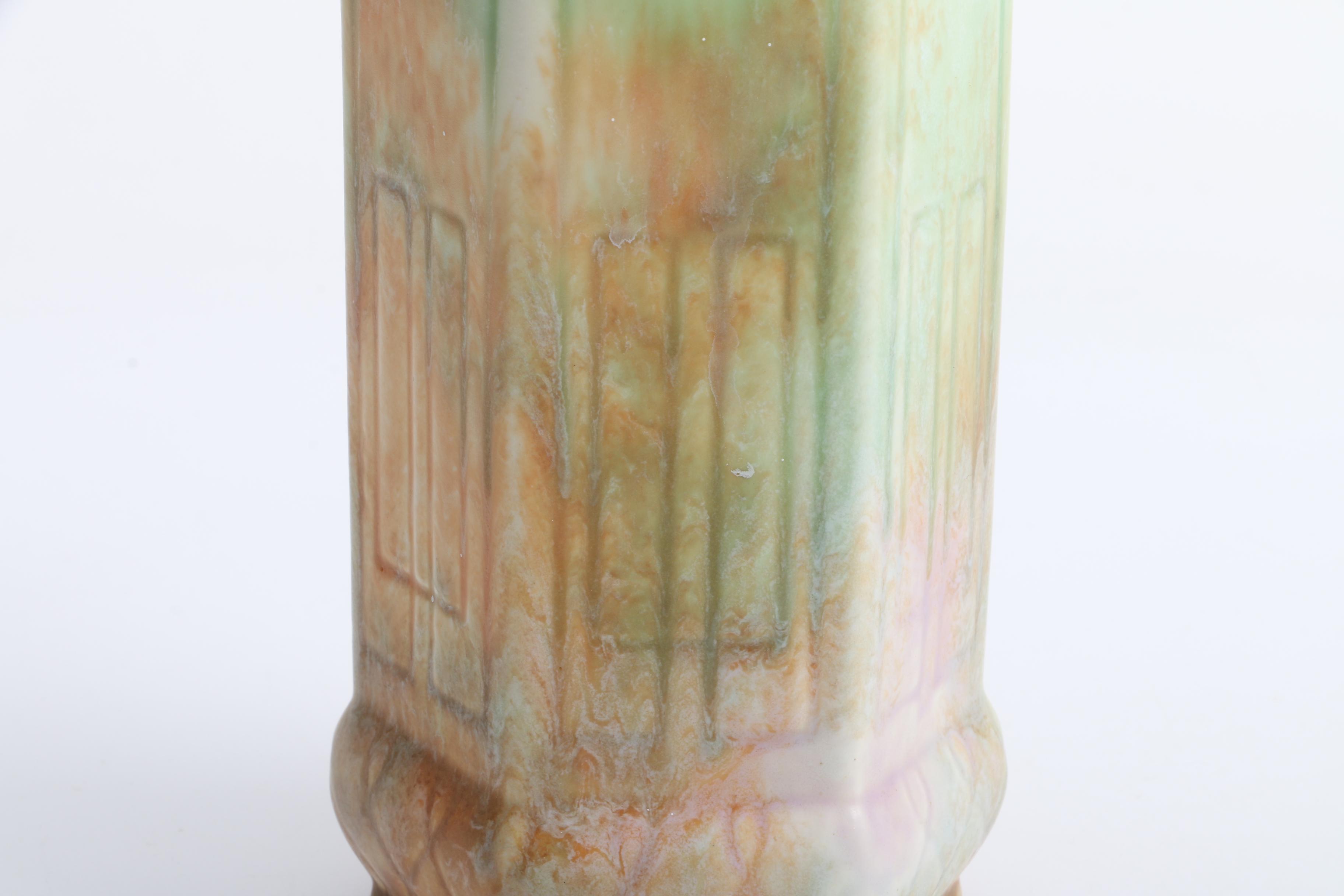 Beswick Ware Ceramic Hexagonal Vase