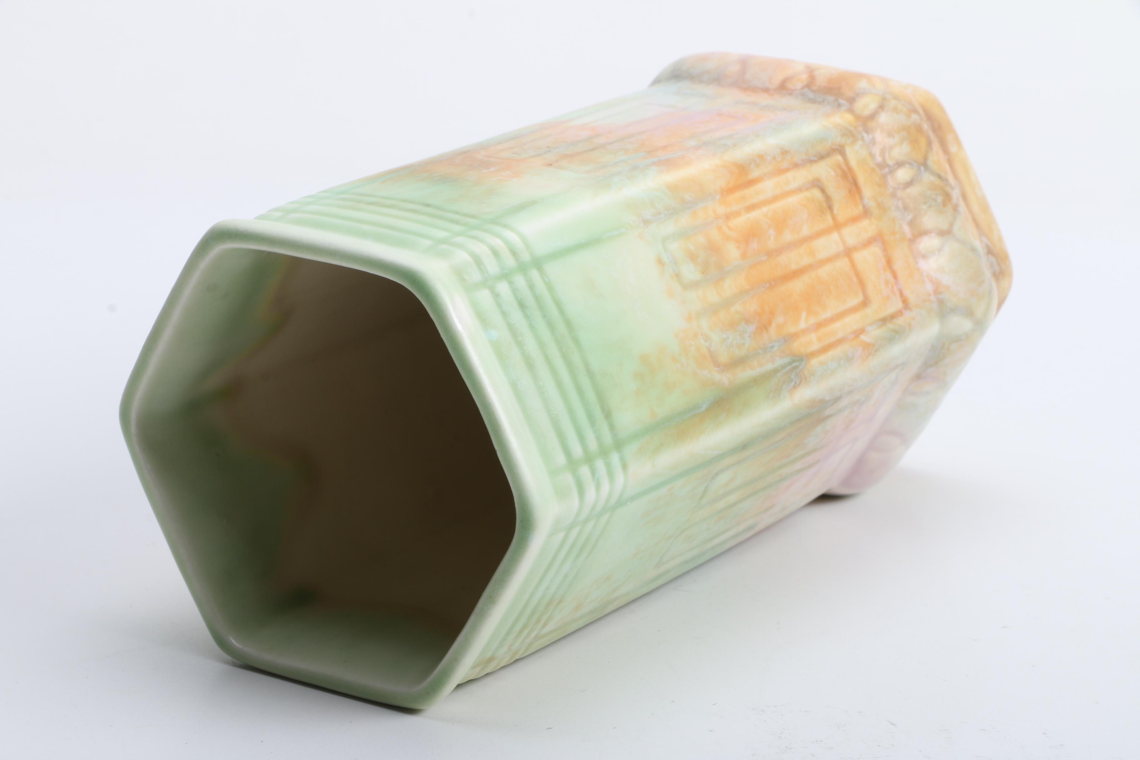 Beswick Ware Ceramic Hexagonal Vase