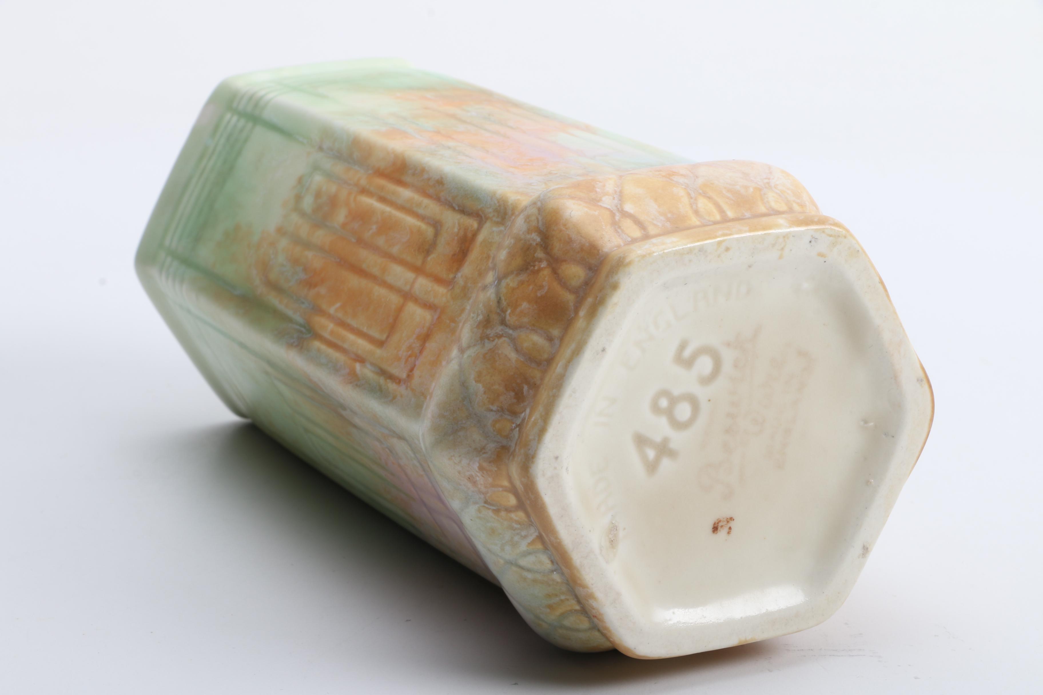 Beswick Ware Ceramic Hexagonal Vase