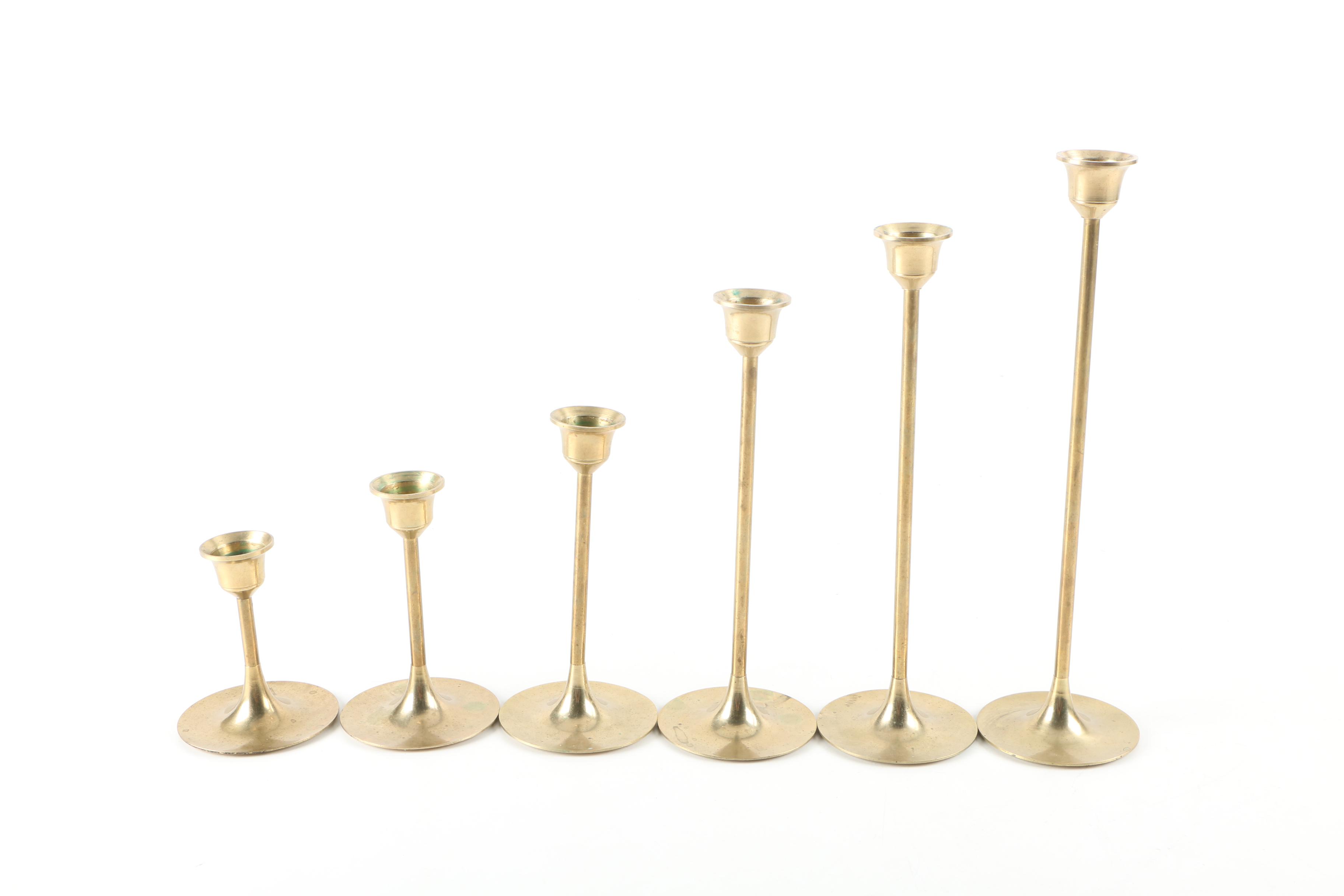 Set of Brass Candlesticks