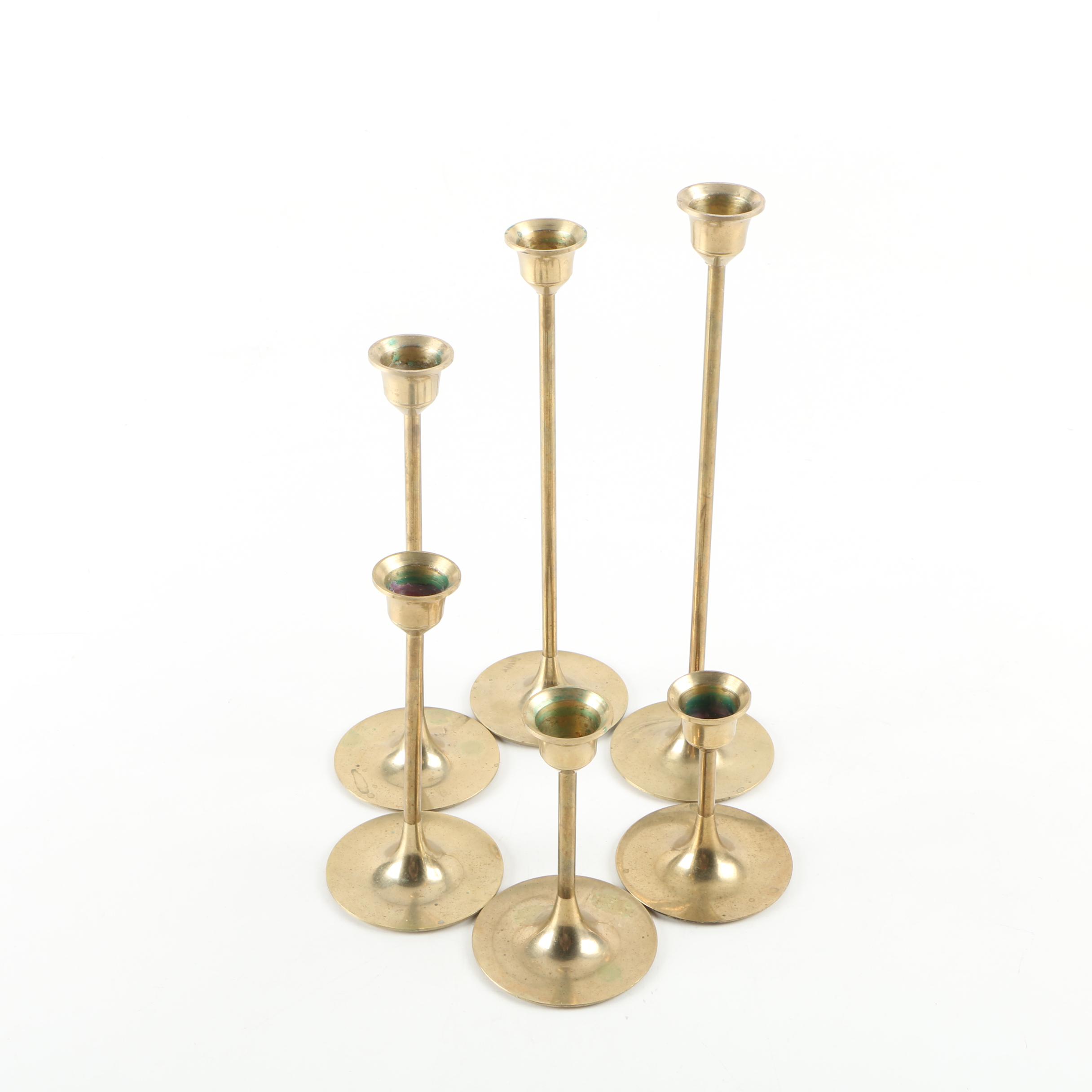 Set of Brass Candlesticks