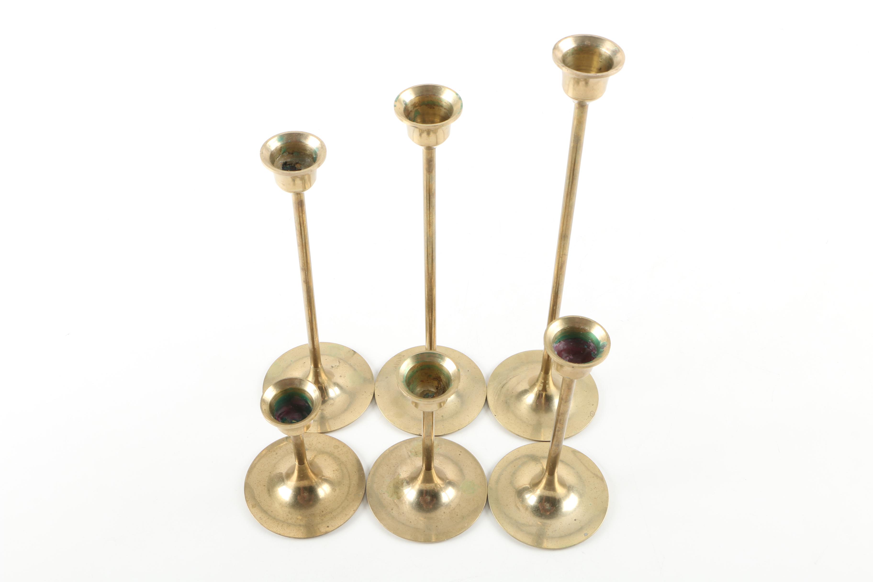 Set of Brass Candlesticks