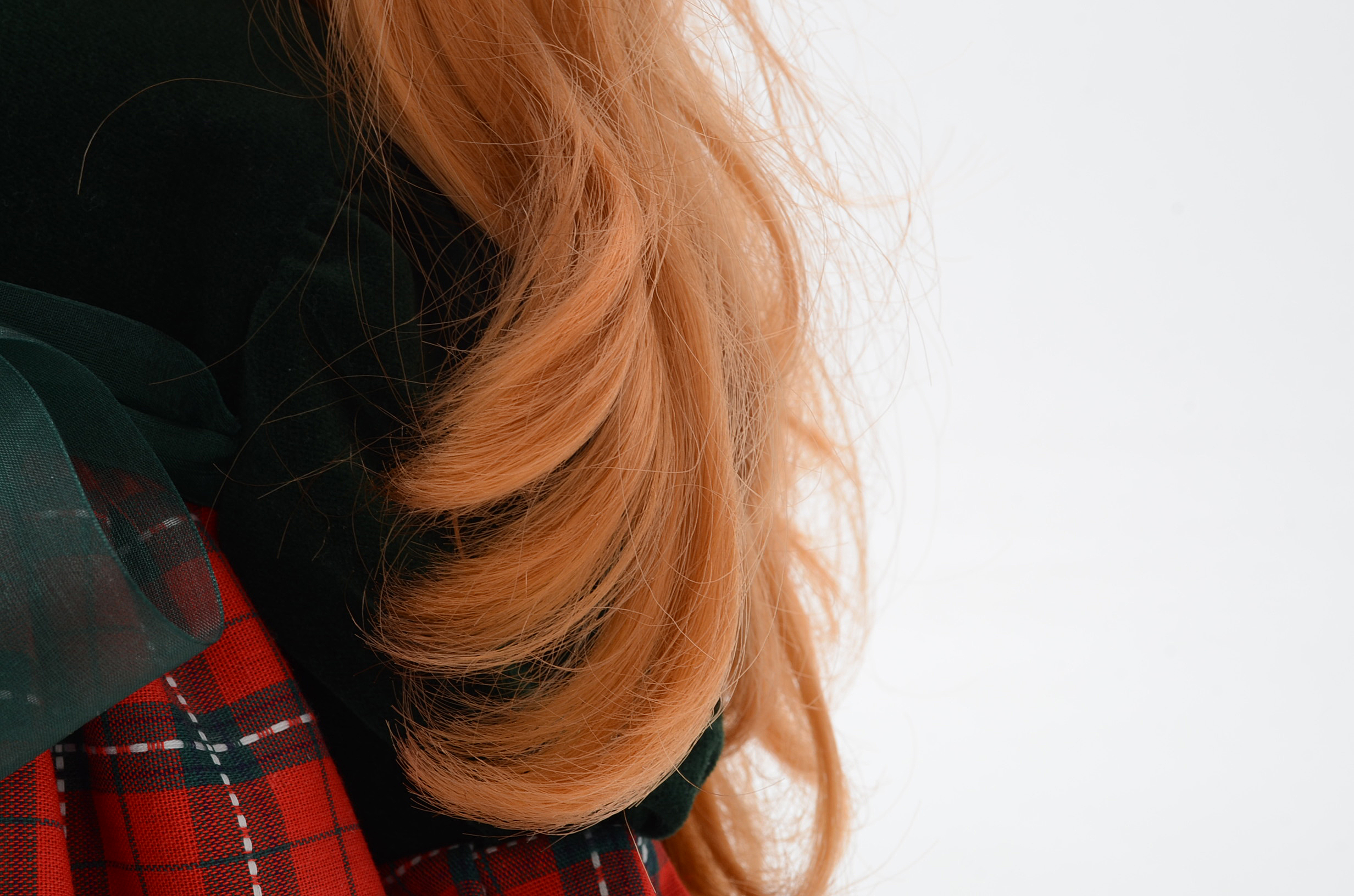 German Gotz Doll with Red Hair in Holiday Dress