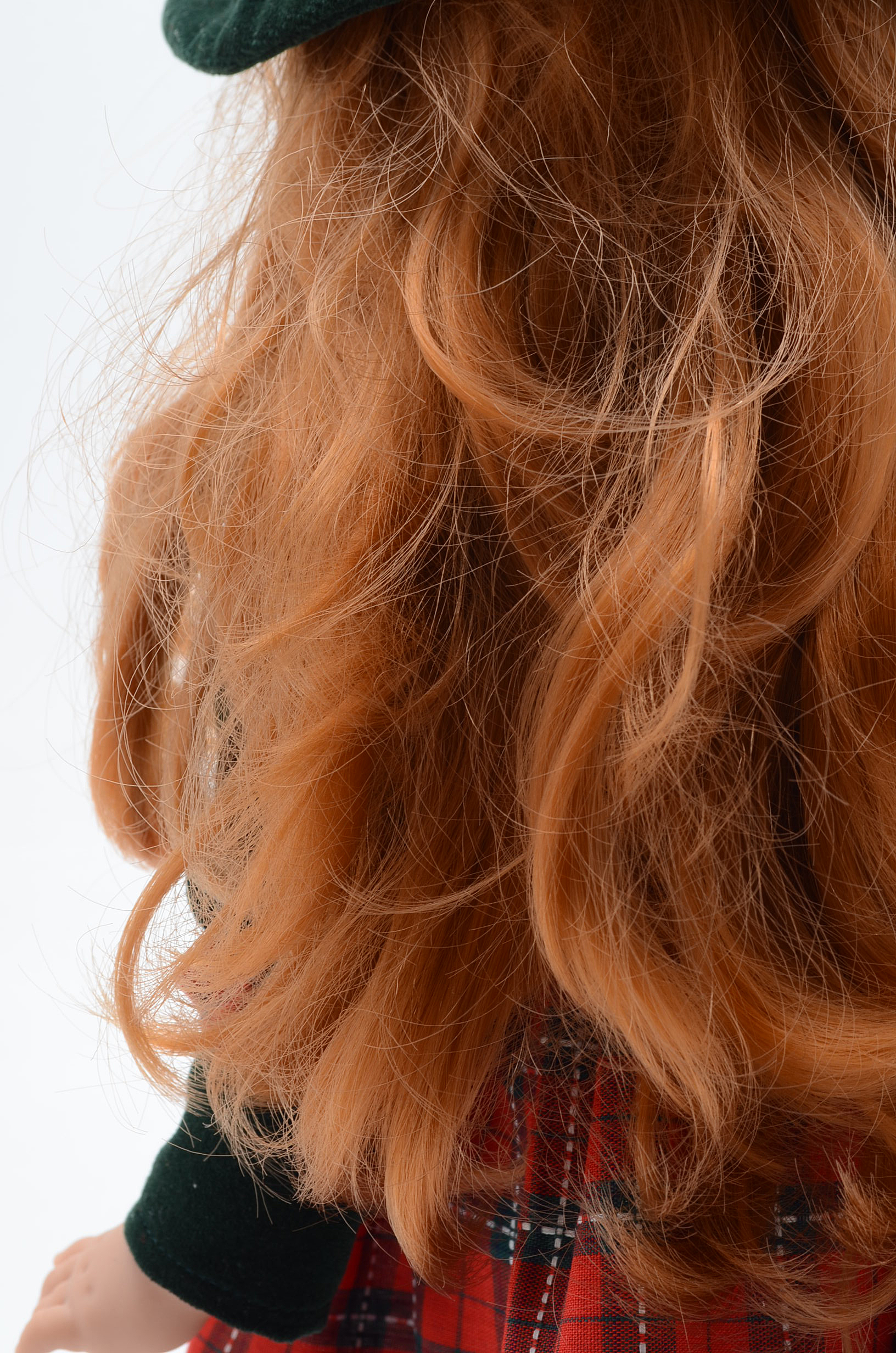 German Gotz Doll with Red Hair in Holiday Dress