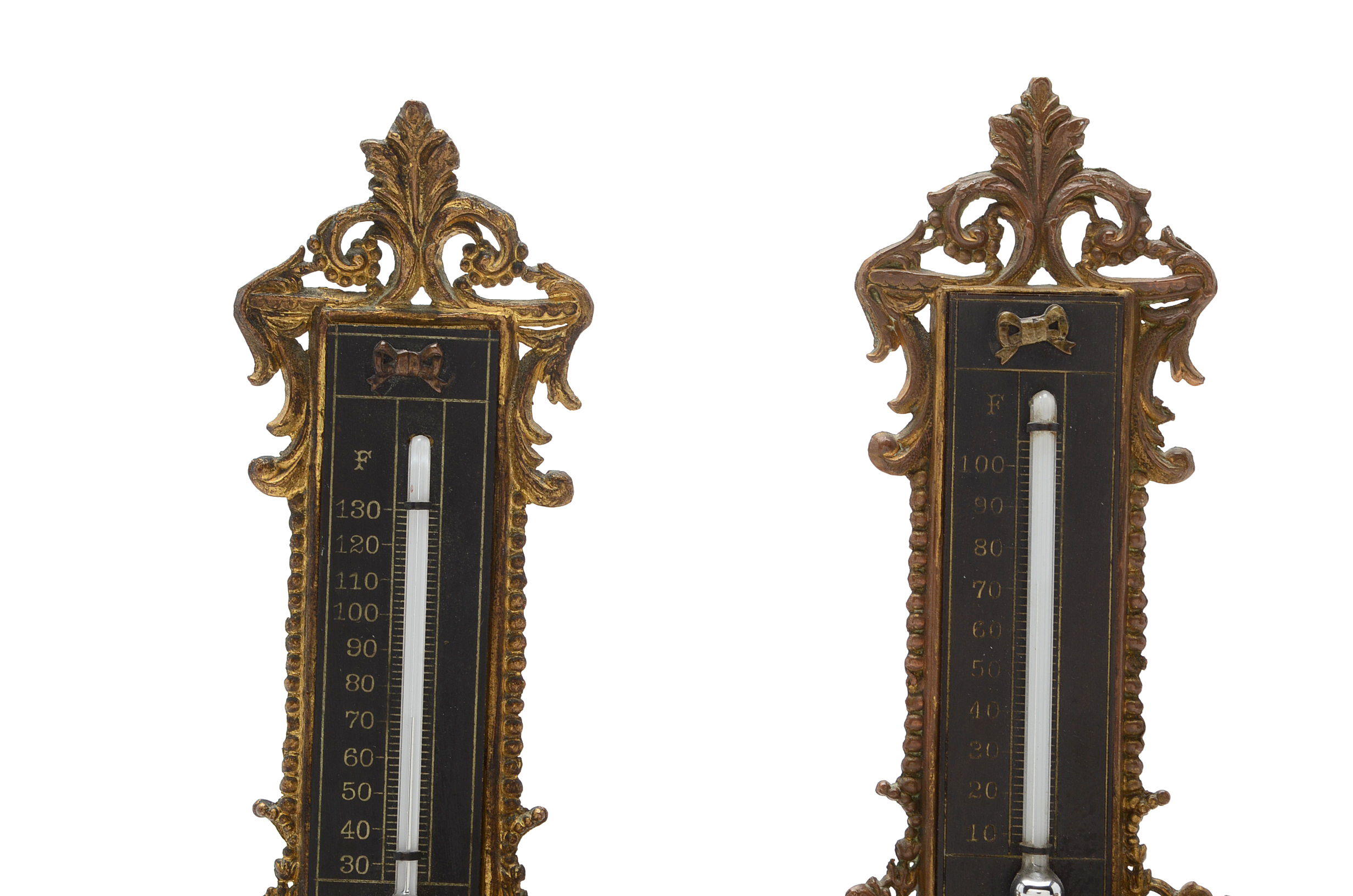 Pair Of French Figural Thermometers