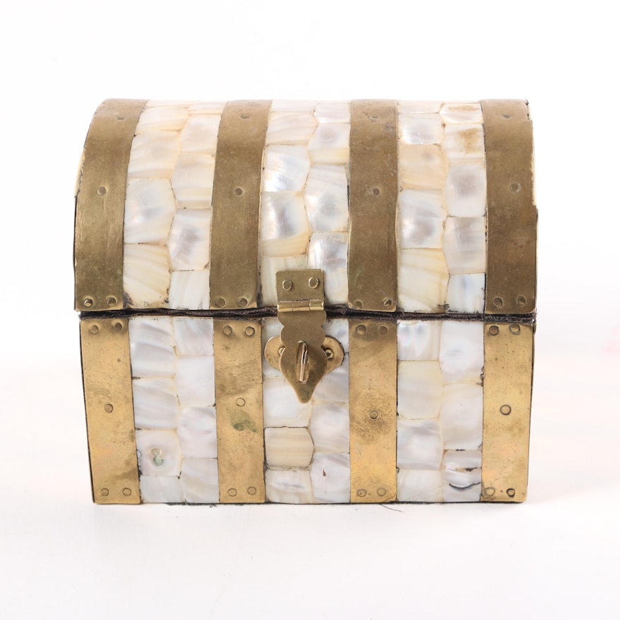 Mother of Pearl Accented Trinket Box