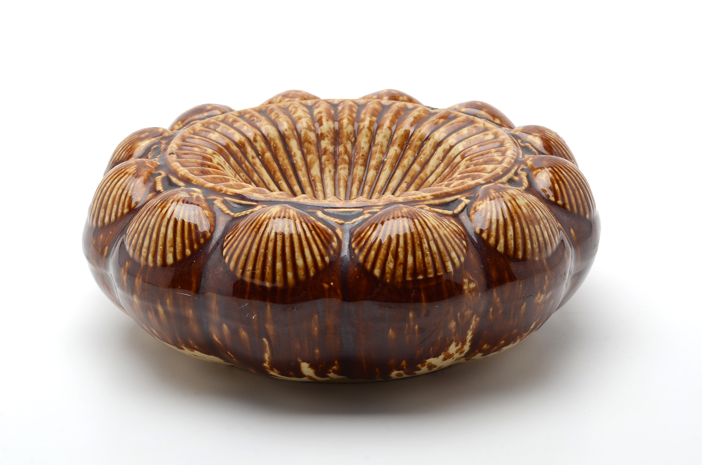 19th-Century Bennington Rockingham Pottery Spittoon