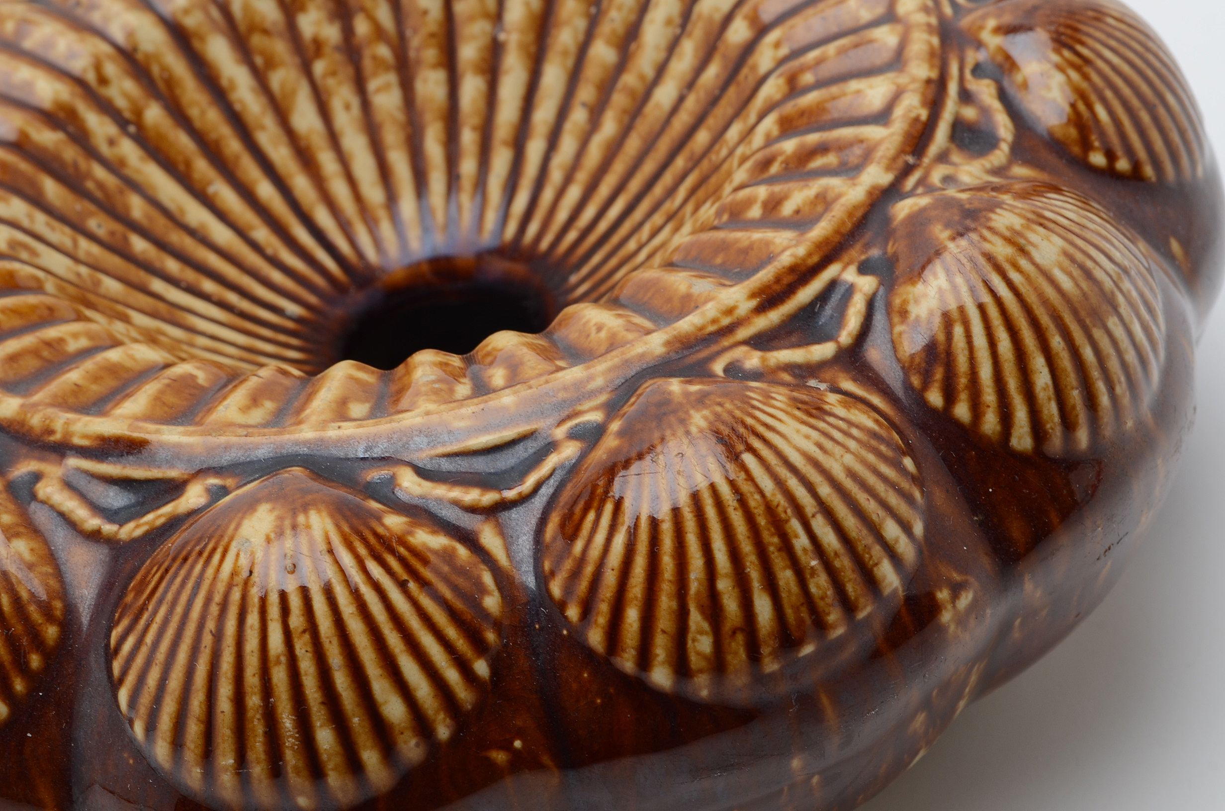 19th-Century Bennington Rockingham Pottery Spittoon