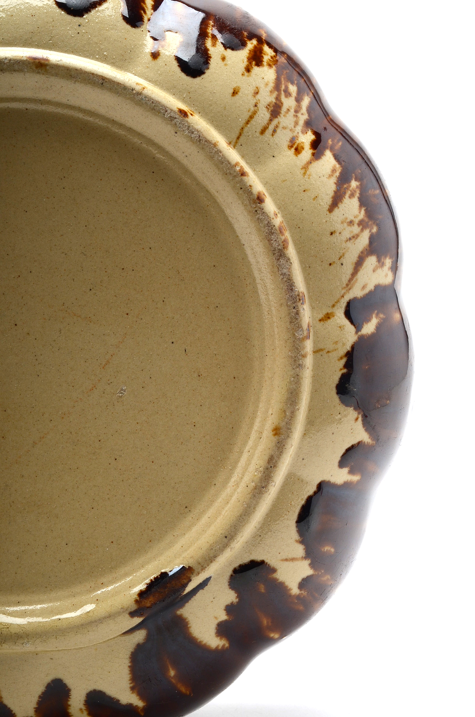 19th-Century Bennington Rockingham Pottery Spittoon