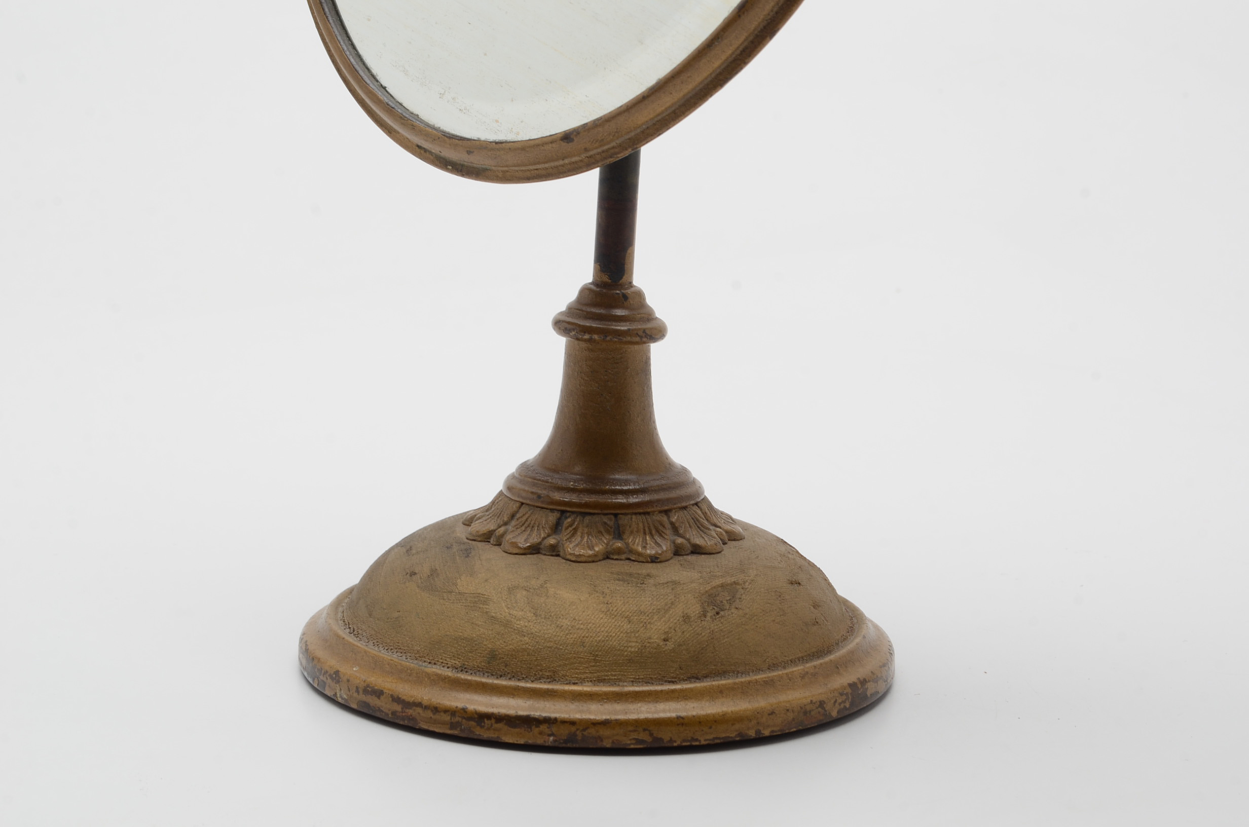 Antique Table Top Bronze Mirror