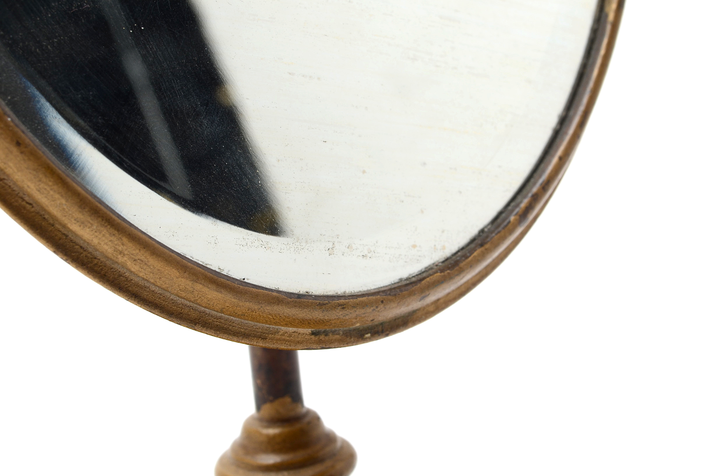 Antique Table Top Bronze Mirror